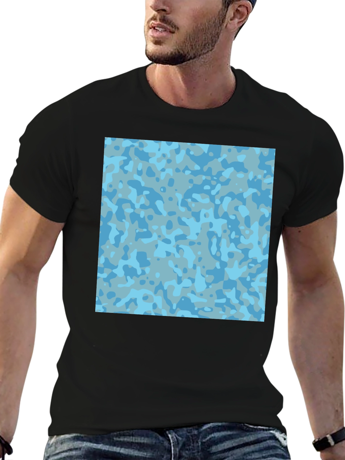 Urban Camo Tee - Stylish Black T-Shirt