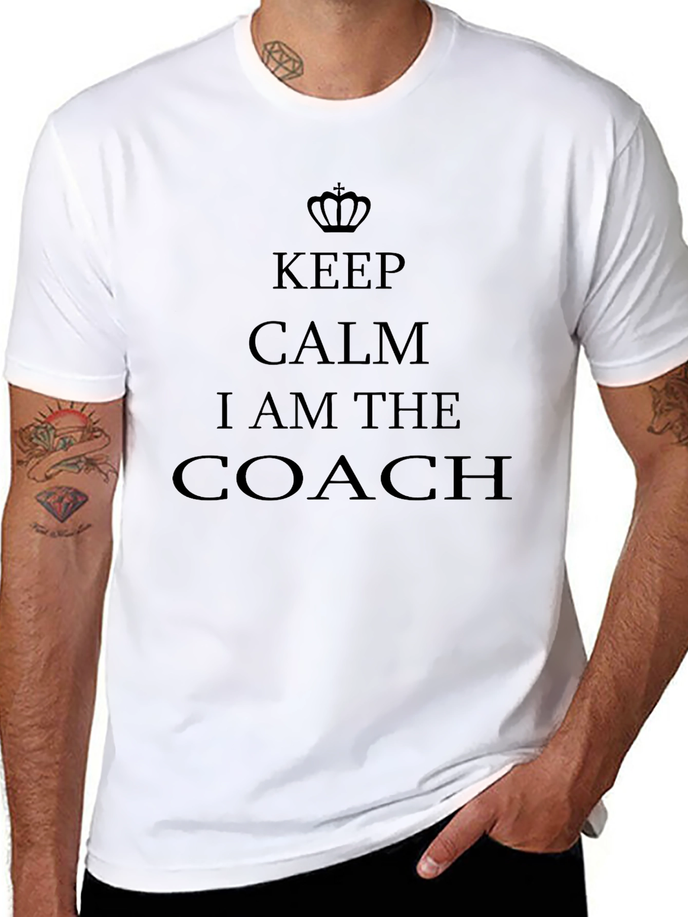 Keep Calm I am the Coach Black T-Shirt