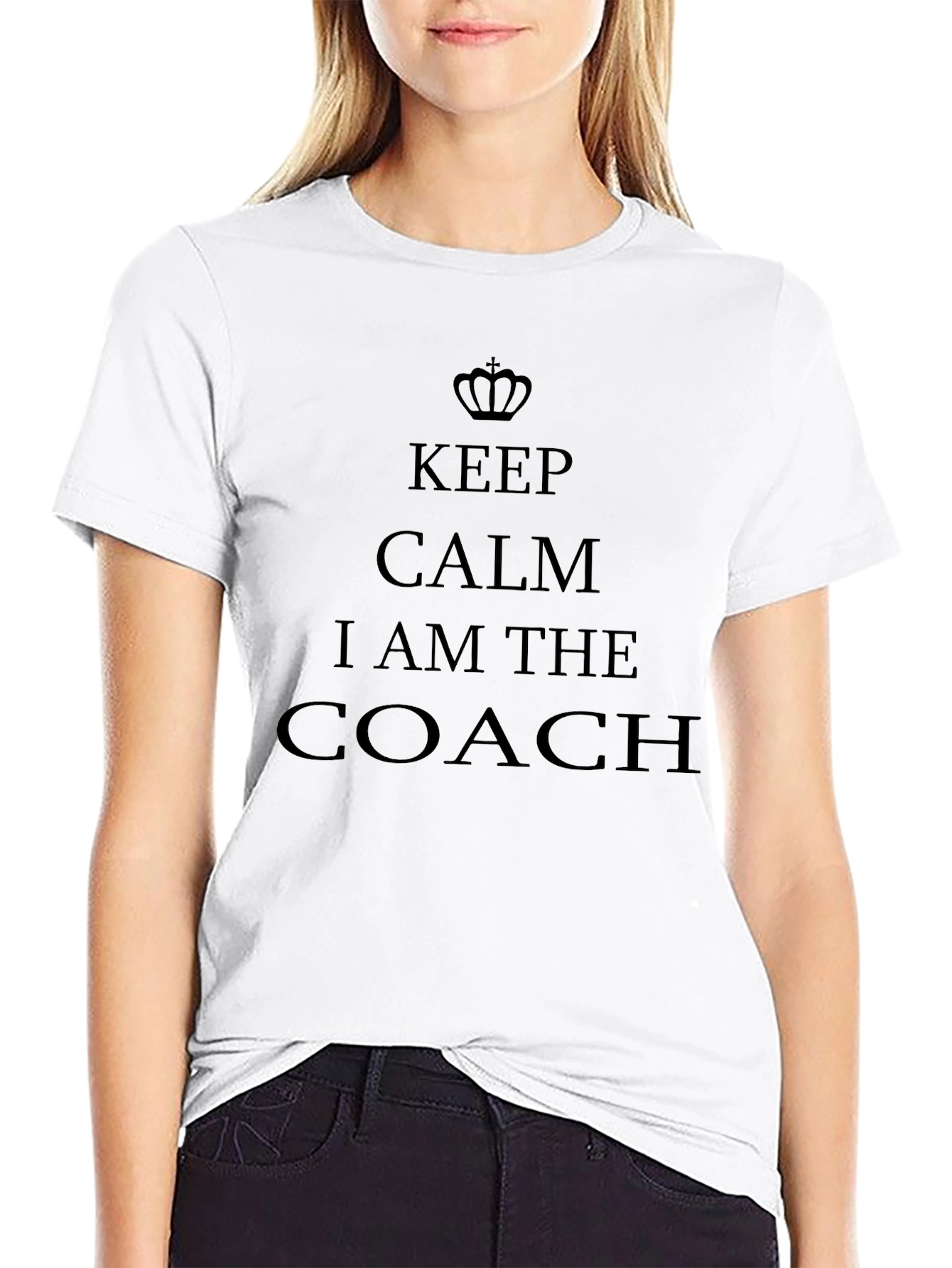 Keep Calm I am the Coach Black T-Shirt