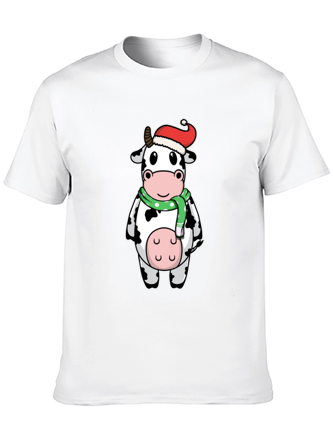 Christmas Cow Graphic T-Shirt