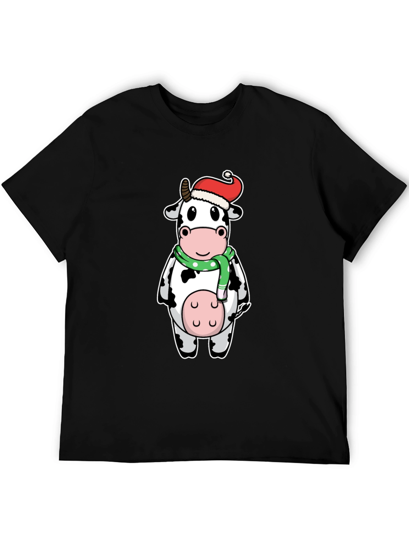Christmas Cow Graphic T-Shirt