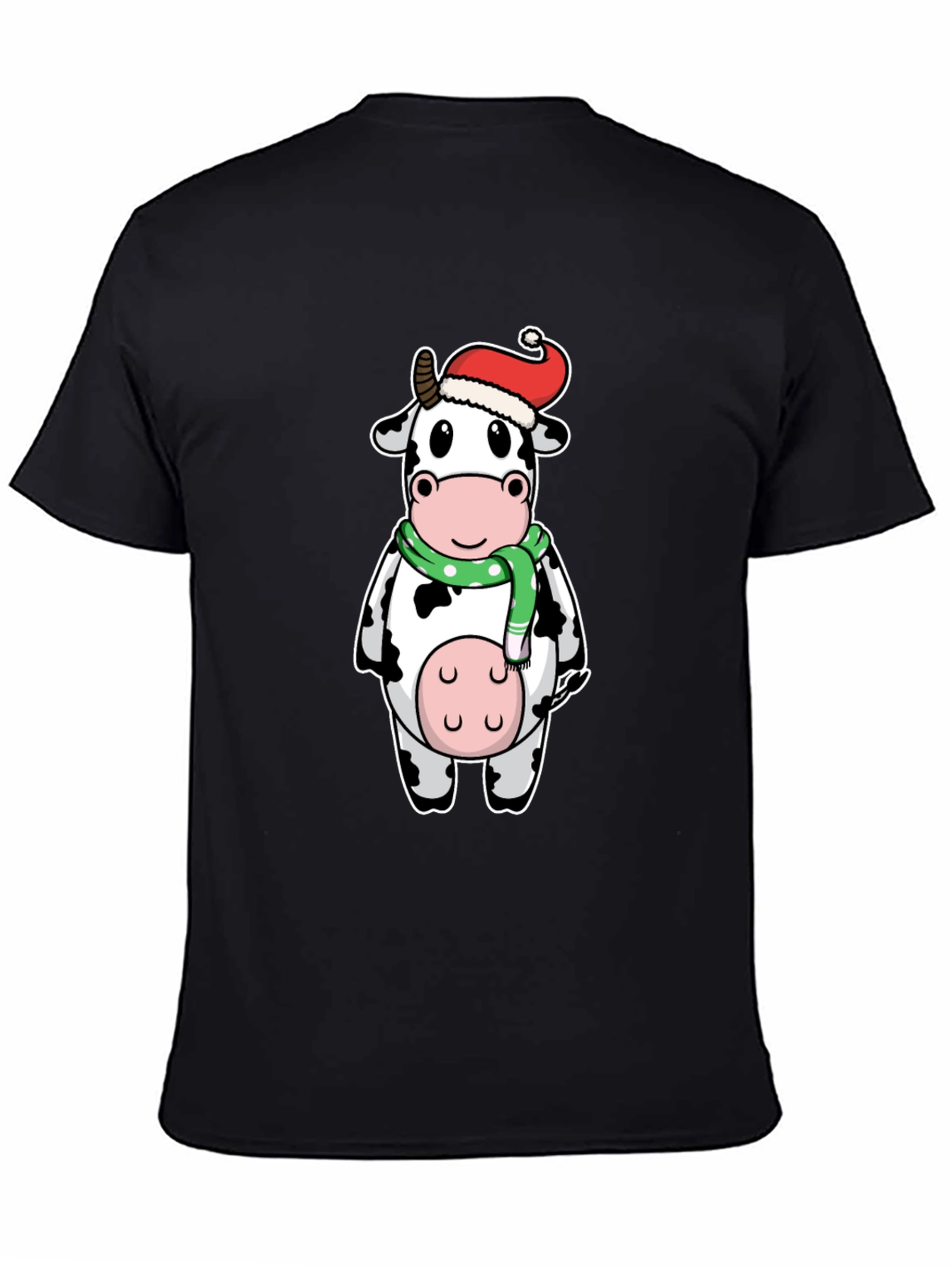 Christmas Cow Graphic T-Shirt
