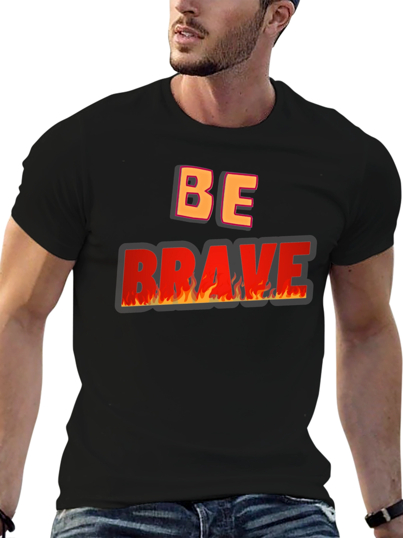 Be Brave Graphic Tee - Black