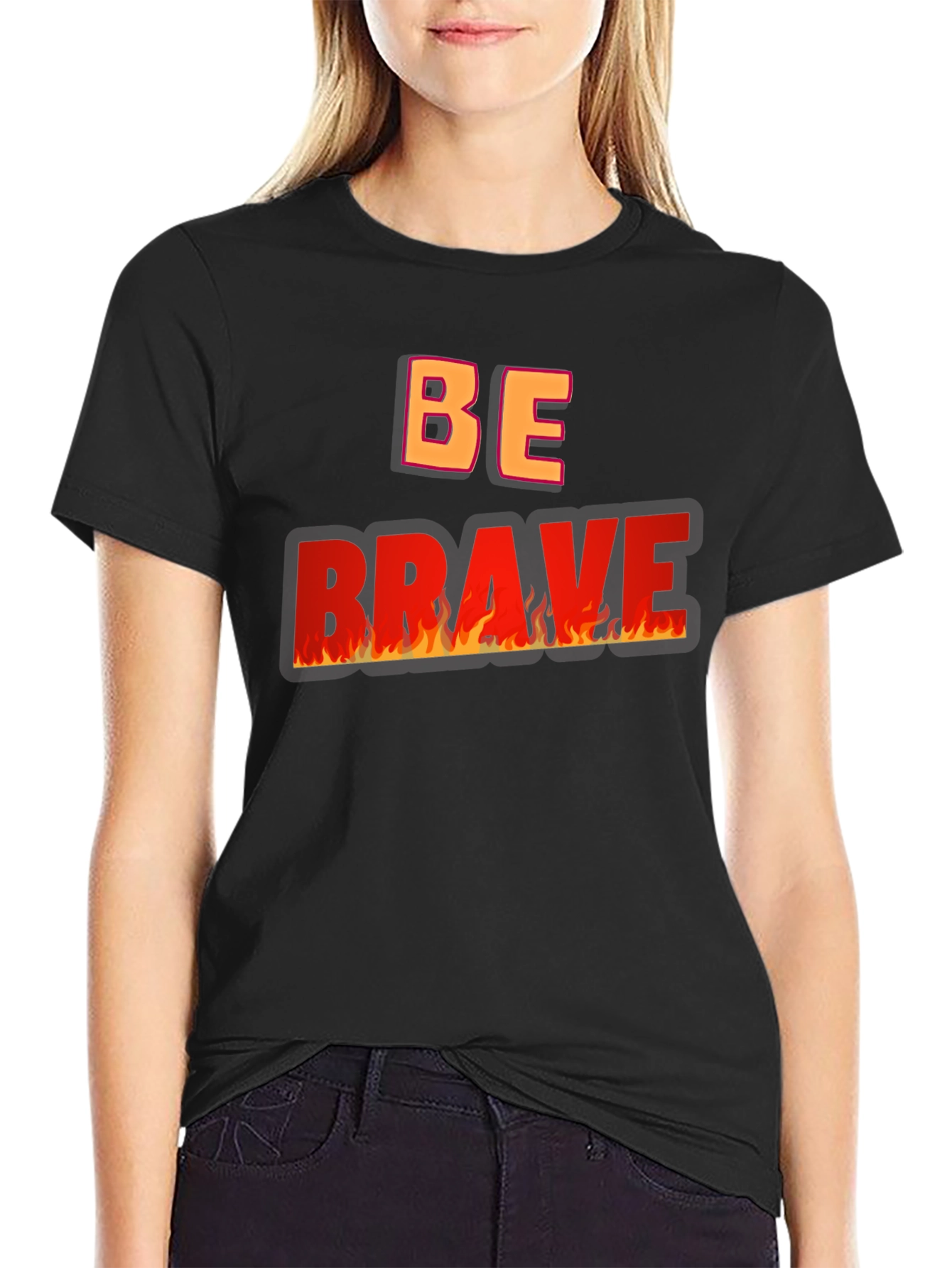 Be Brave Graphic Tee - Black