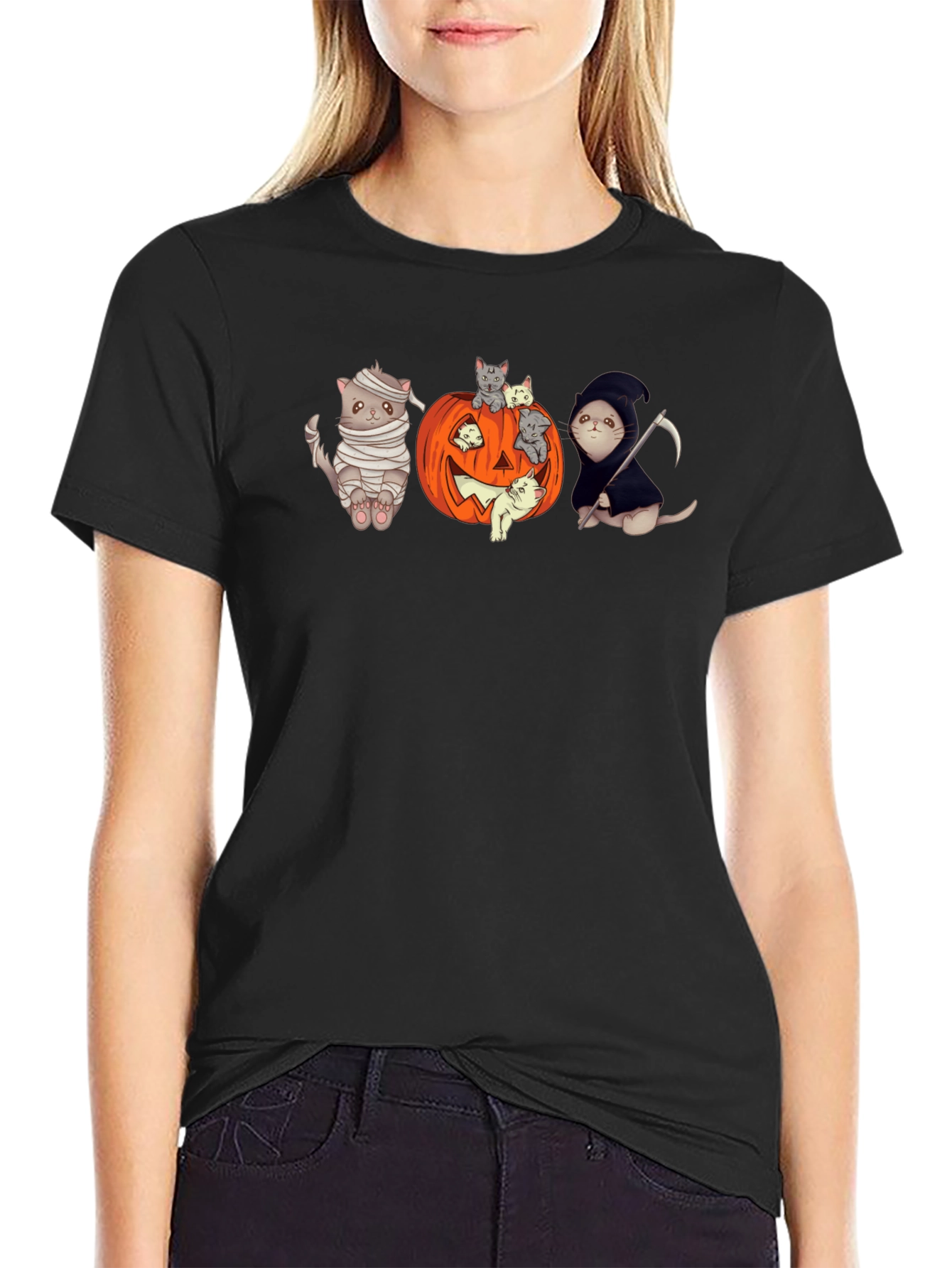 Halloween Cats Graphic Tee