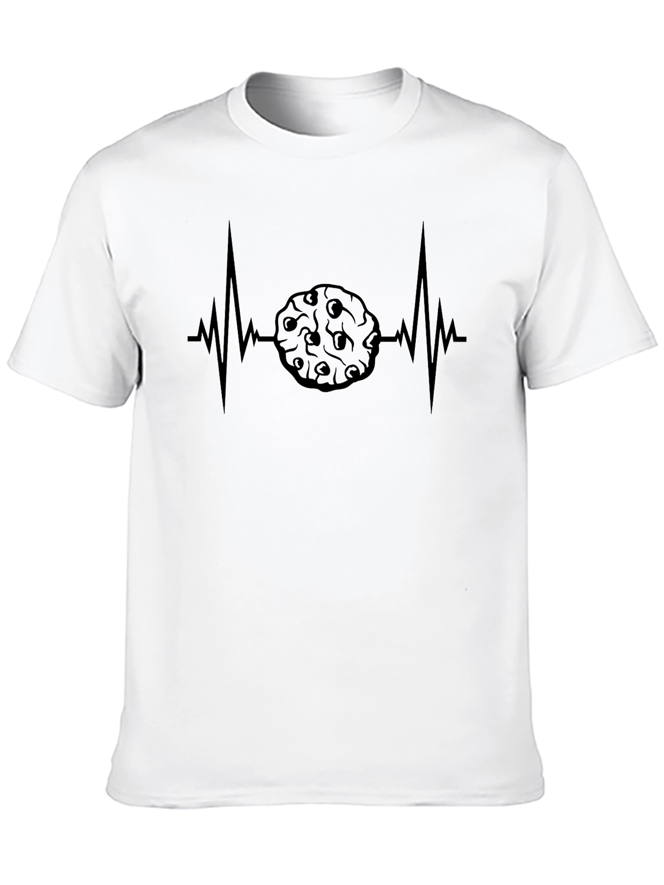 Cookie Lover Heartbeat T-Shirt - Black