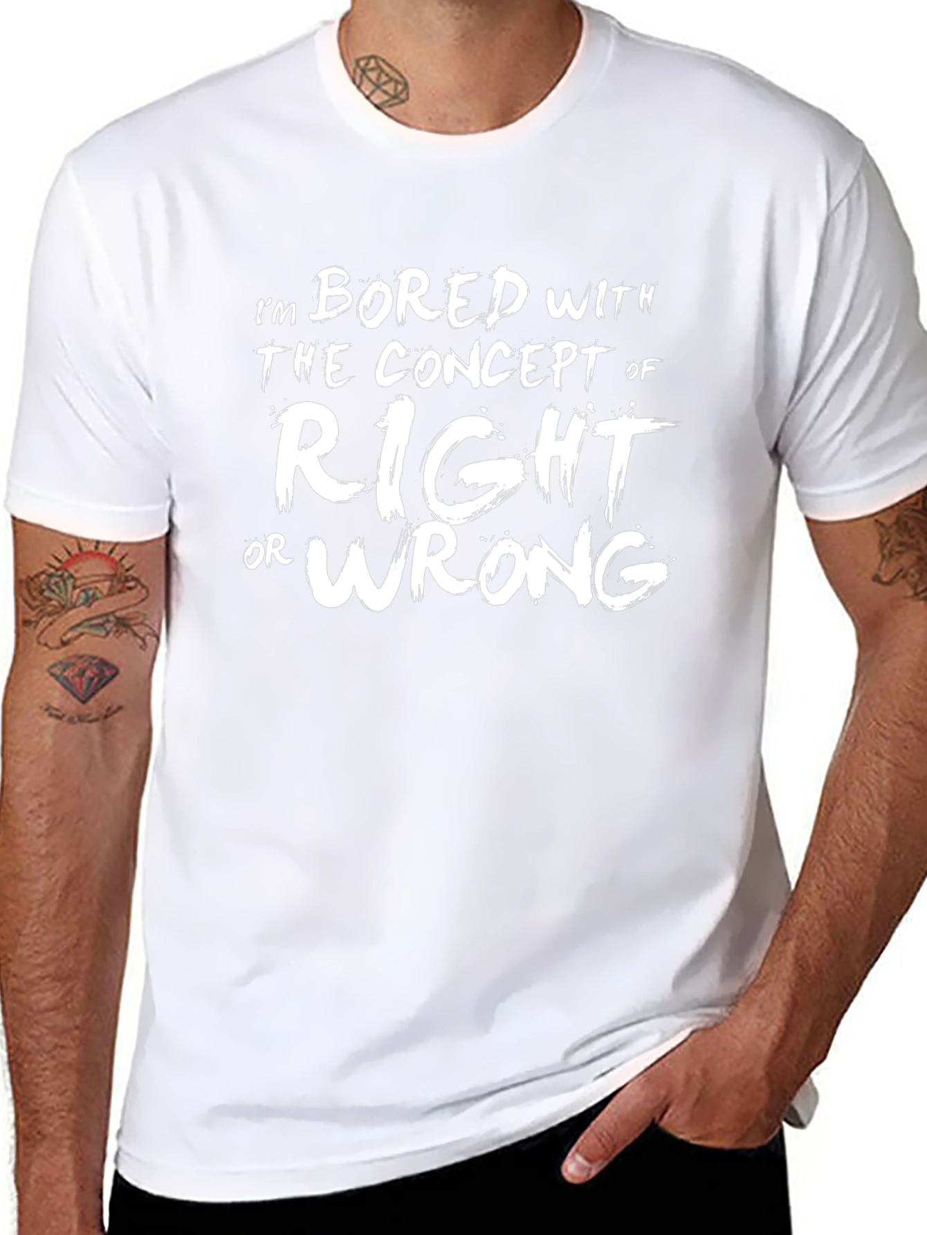 Bored with Right or Wrong Graphic T-Shirt