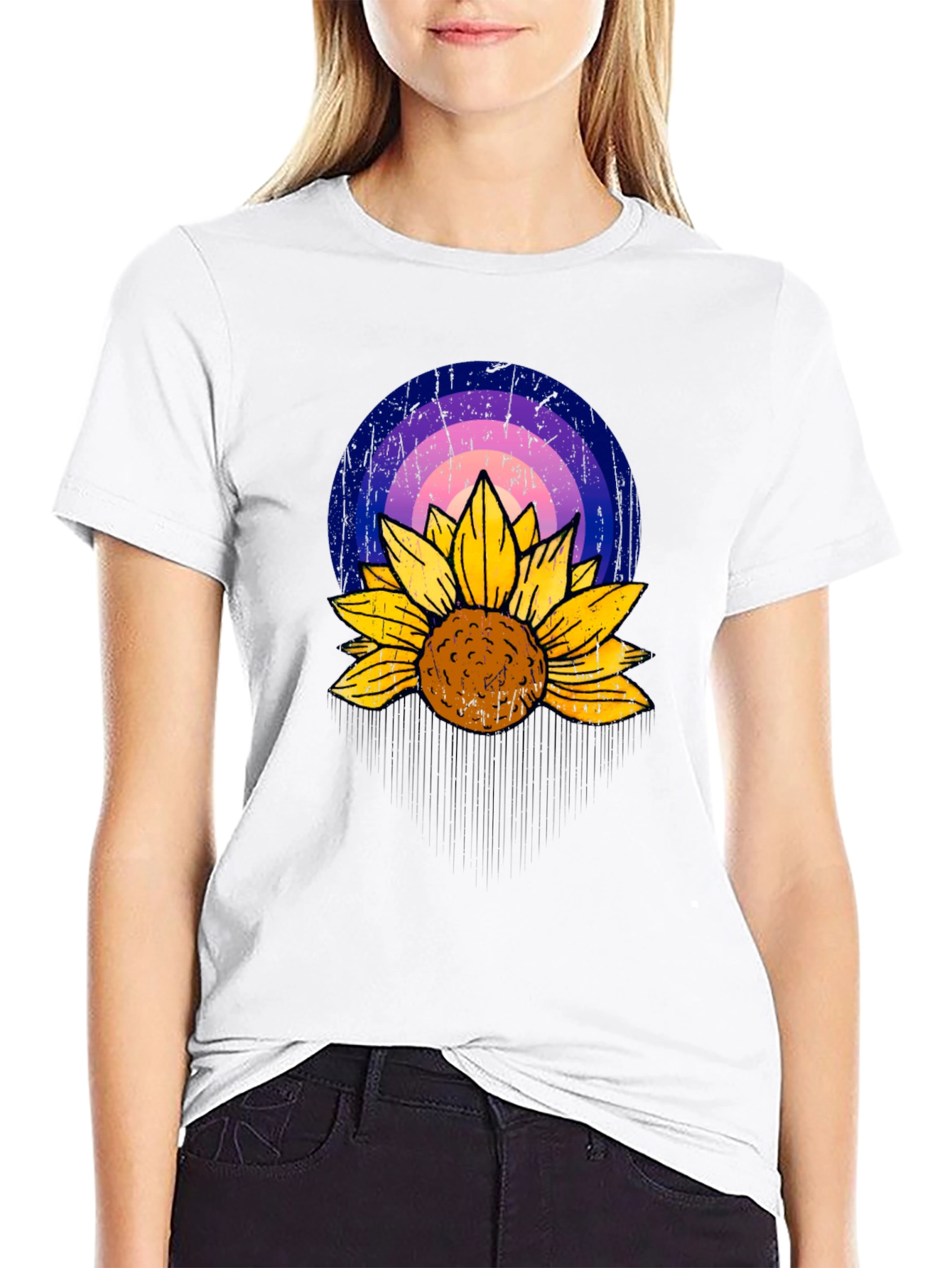 Sunflower Rainbow Graphic Tee