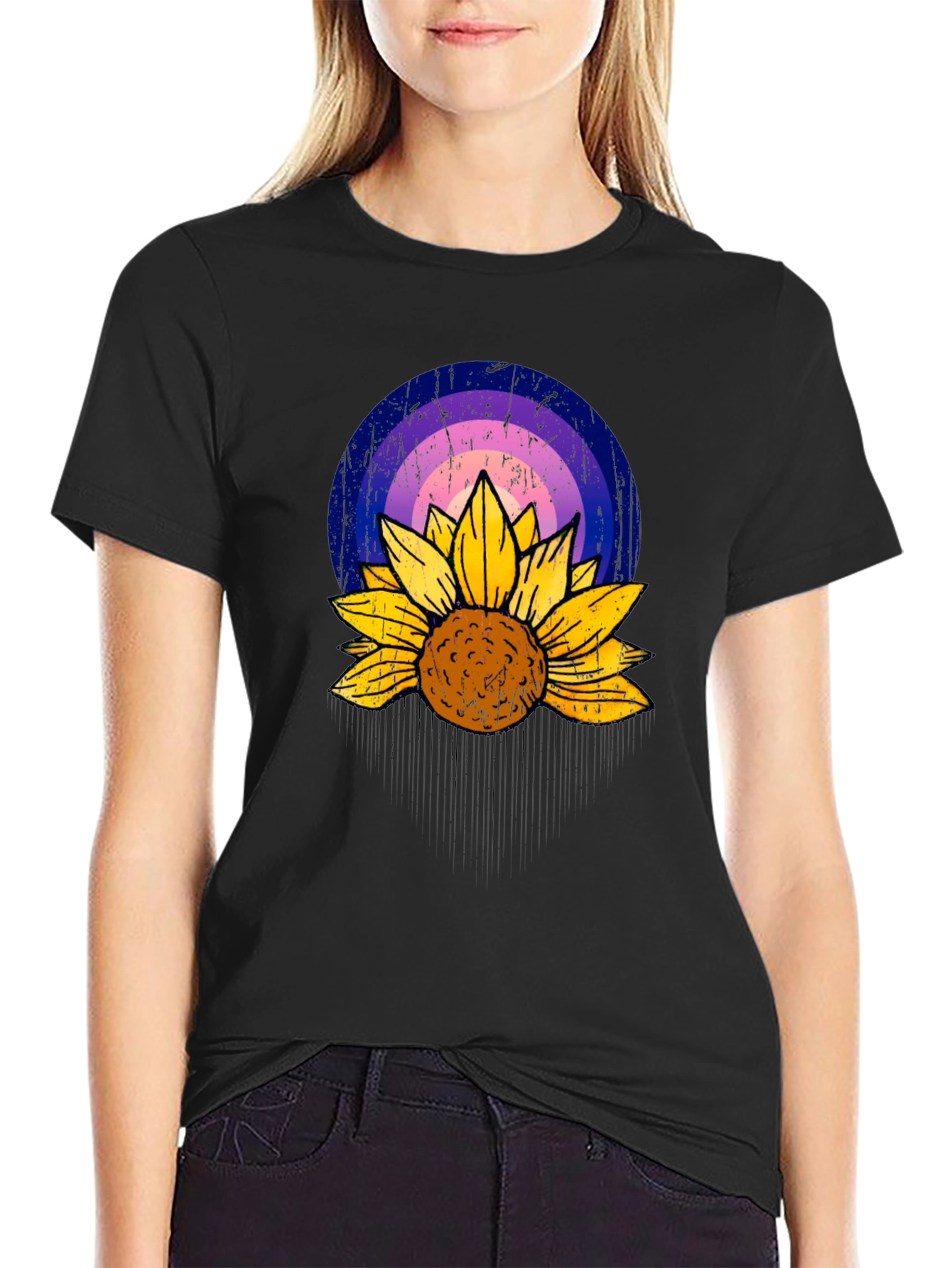Sunflower Rainbow Graphic Tee