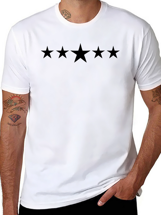 5 Star Crew Neck Tee - Black