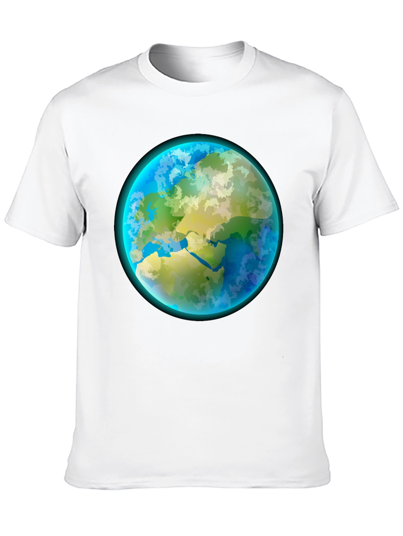 Earth Graphic Tee - Black Cotton Crew Neck Shirt