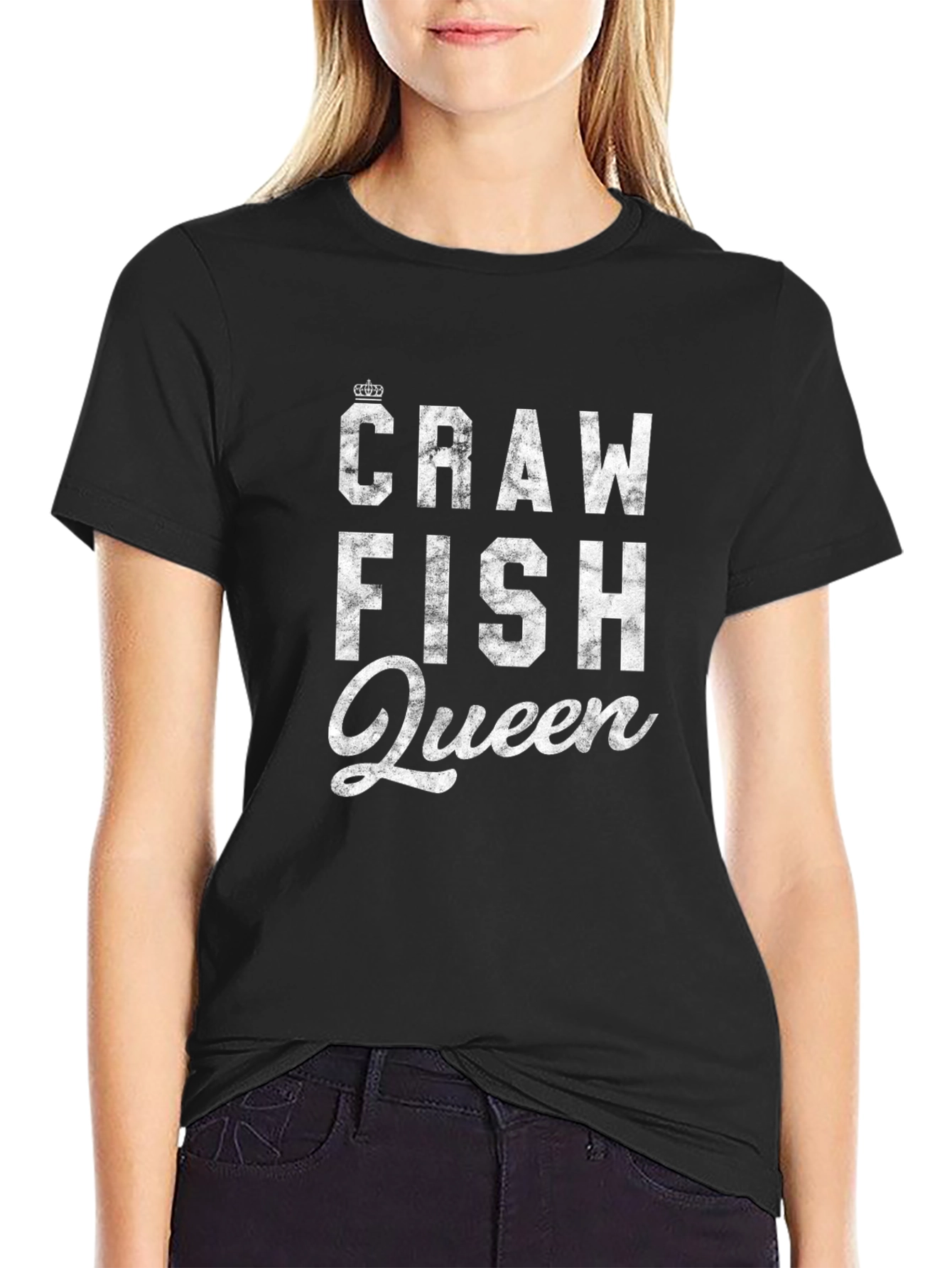 Crawfish Queen Graphic Tee - Black