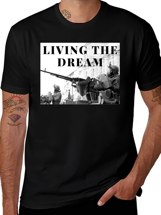 Living the Dream Military Graphic T-Shirt