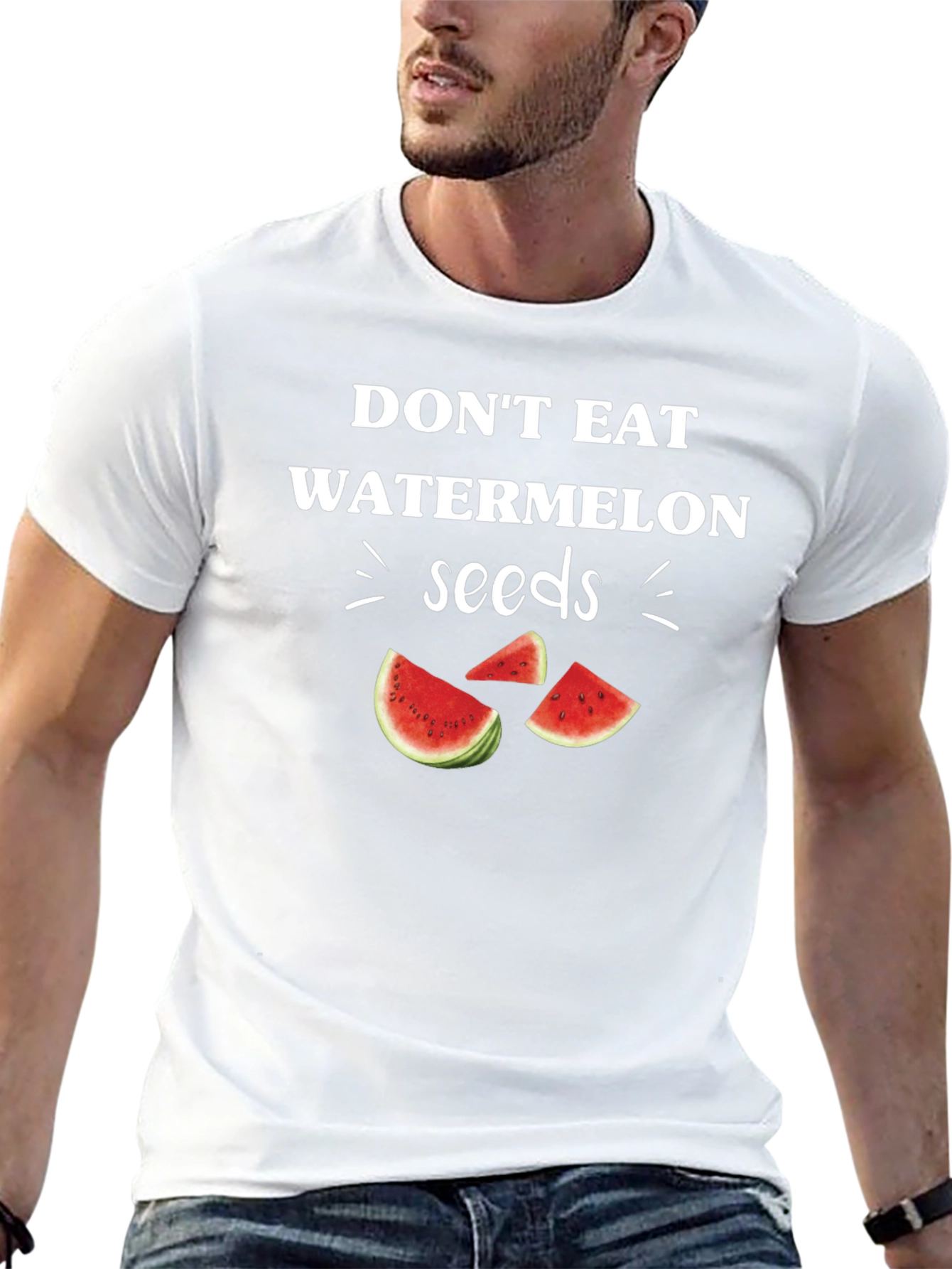 Funny Watermelon Seeds Graphic Tee - Novelty T-Shirt