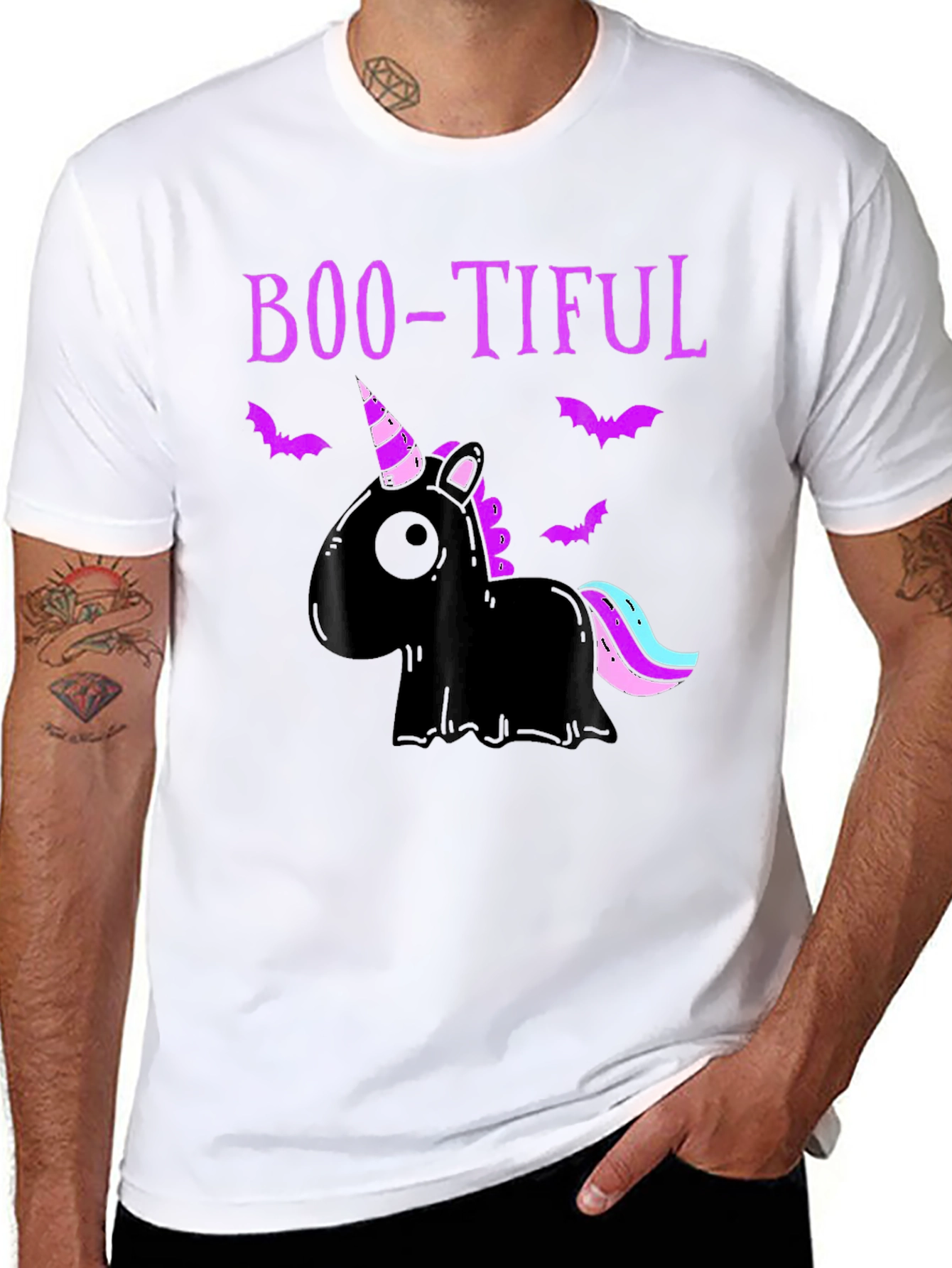 Boo-Tiful Halloween Unicorn Graphic Tee