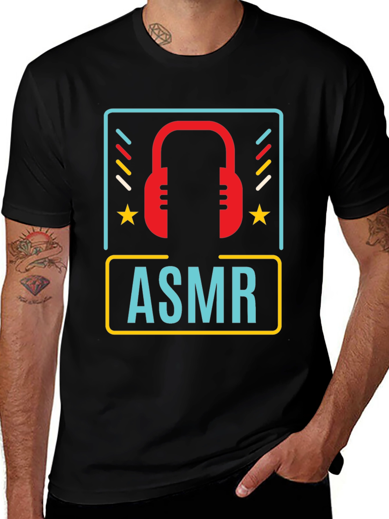 ASMR Headphone Graphic Tee - Sensory Relaxation Shirt