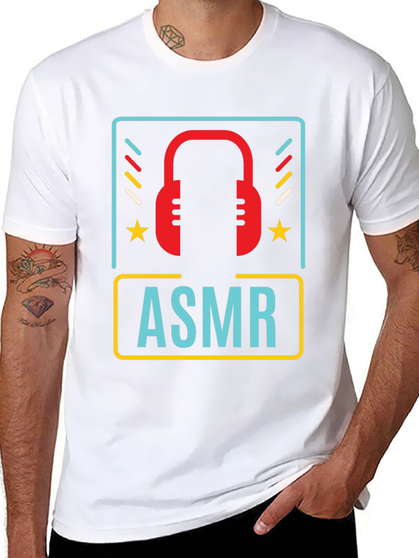 ASMR Headphone Graphic Tee - Sensory Relaxation Shirt