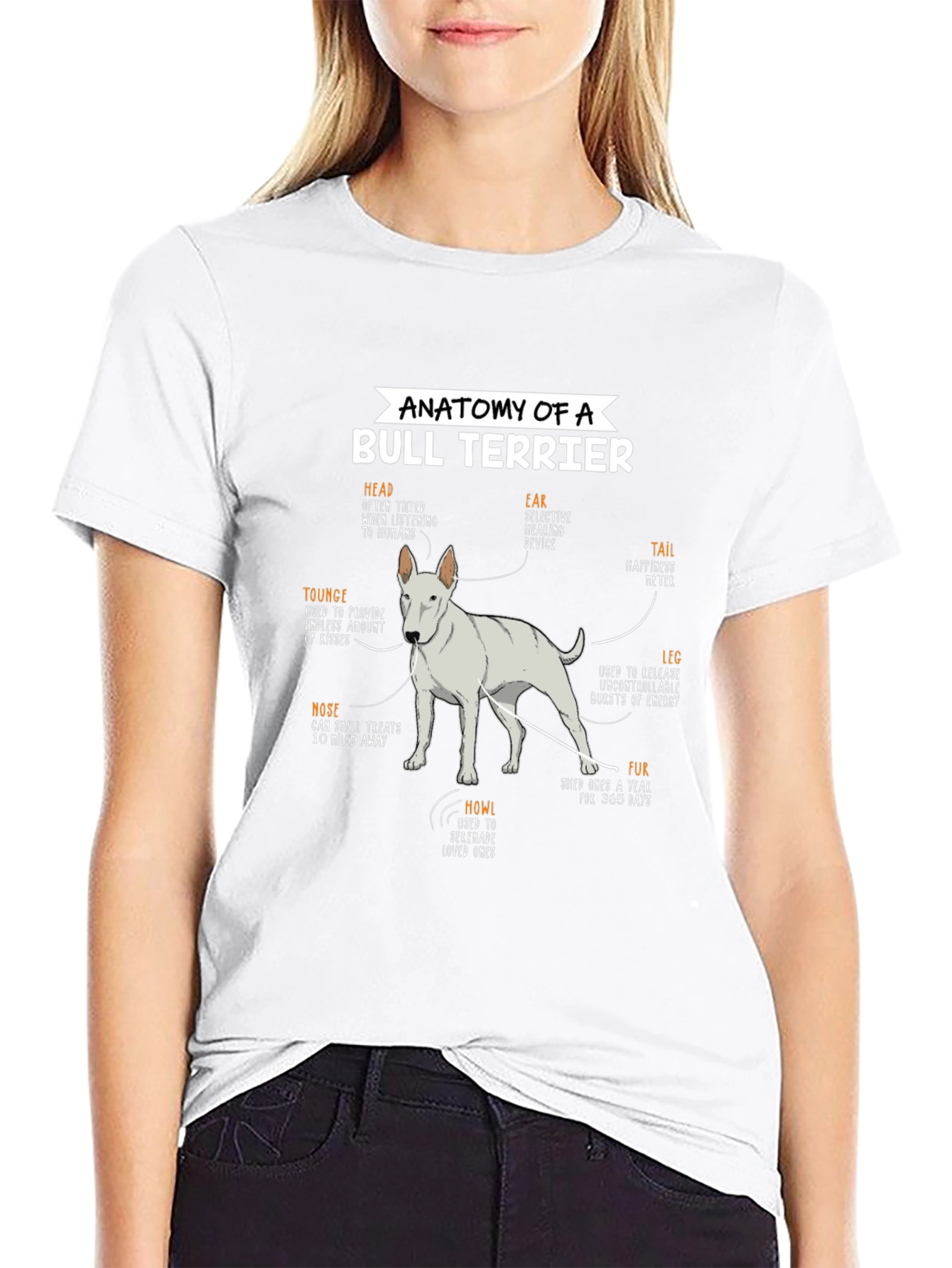 Anatomy of a Bull Terrier Black T-Shirt