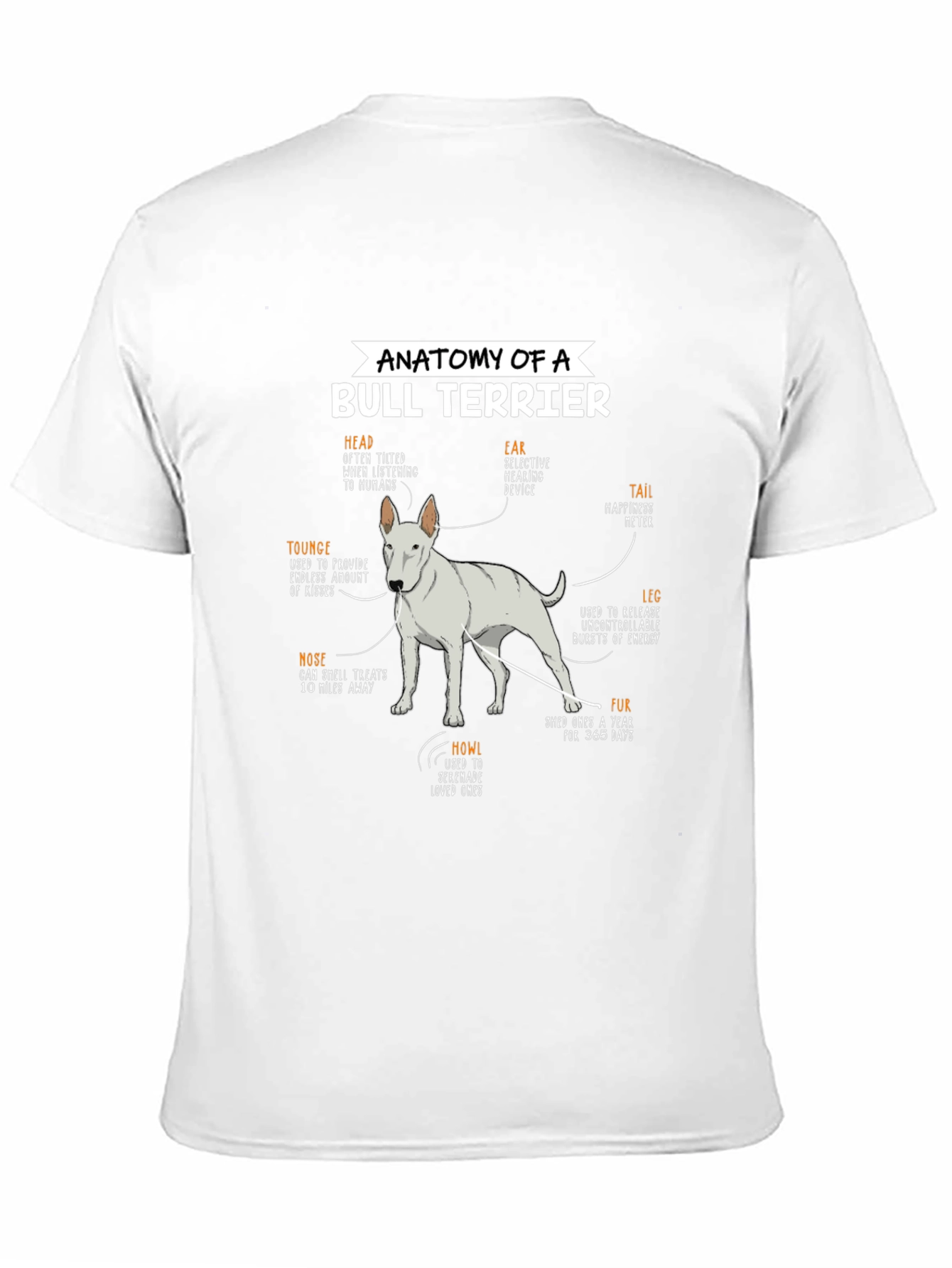 Anatomy of a Bull Terrier Black T-Shirt
