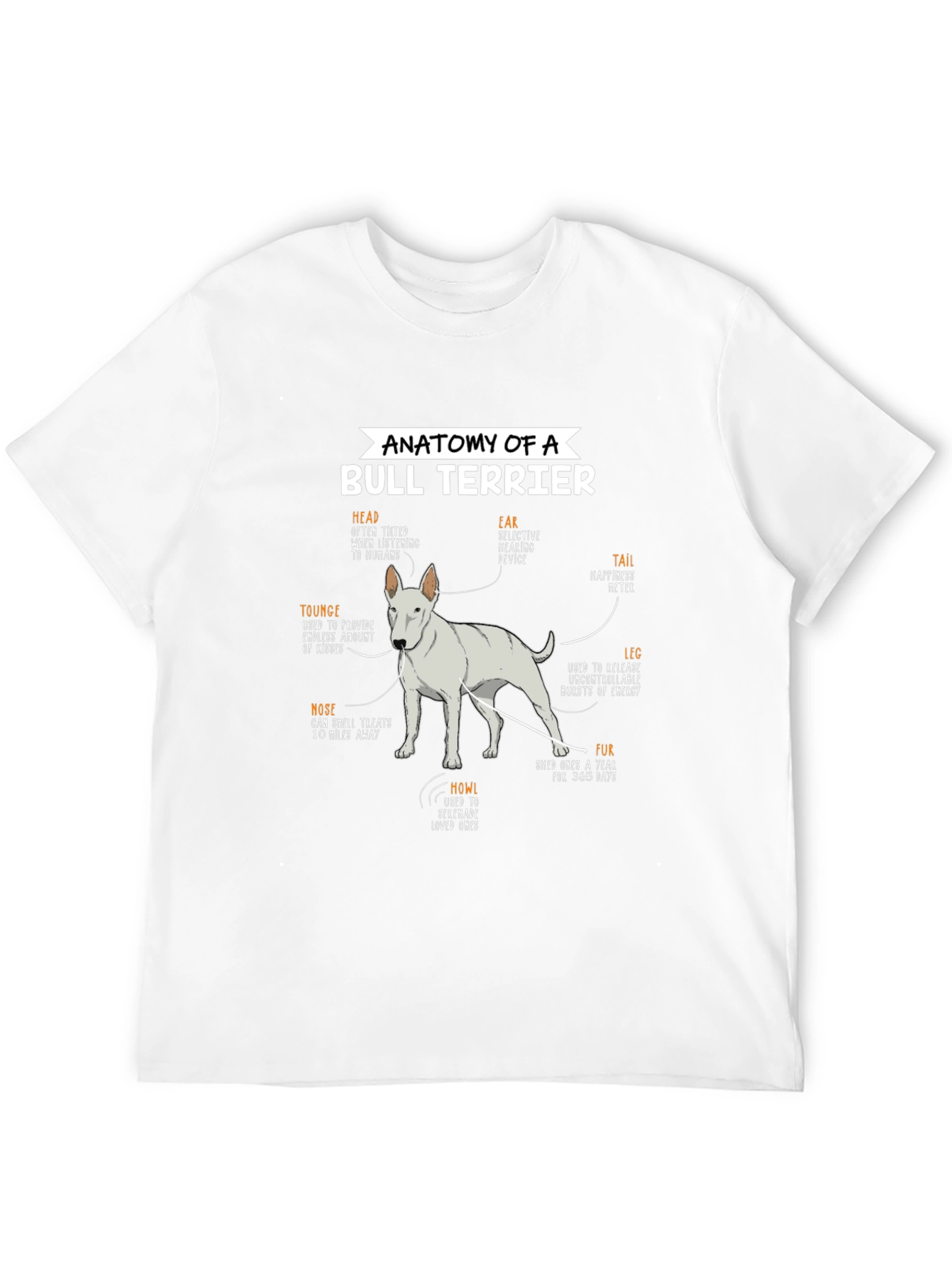 Anatomy of a Bull Terrier Black T-Shirt