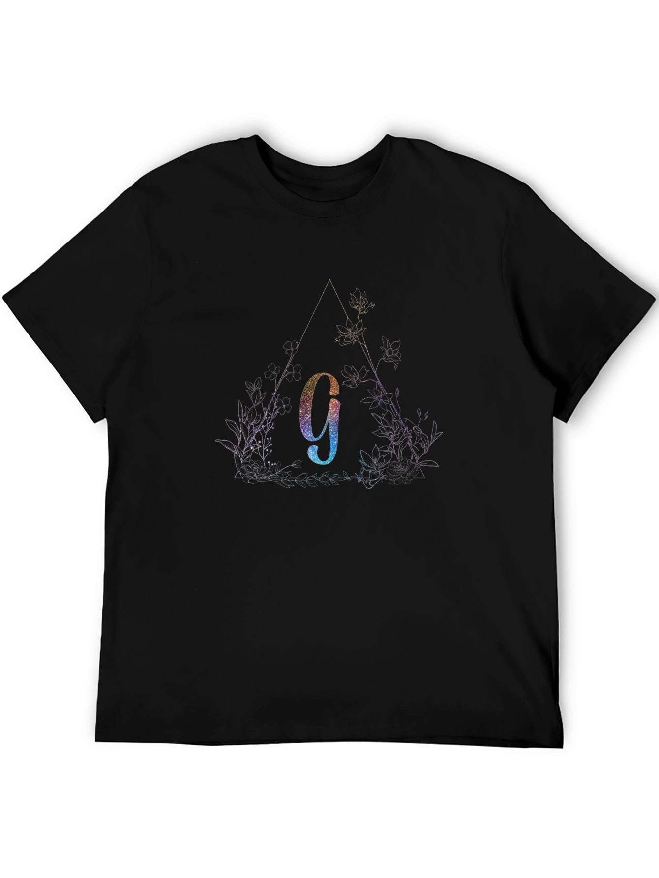 Geometric G Graphic Black T-Shirt