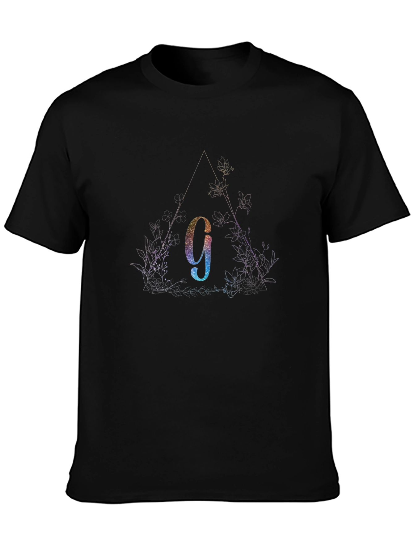 Geometric G Graphic Black T-Shirt