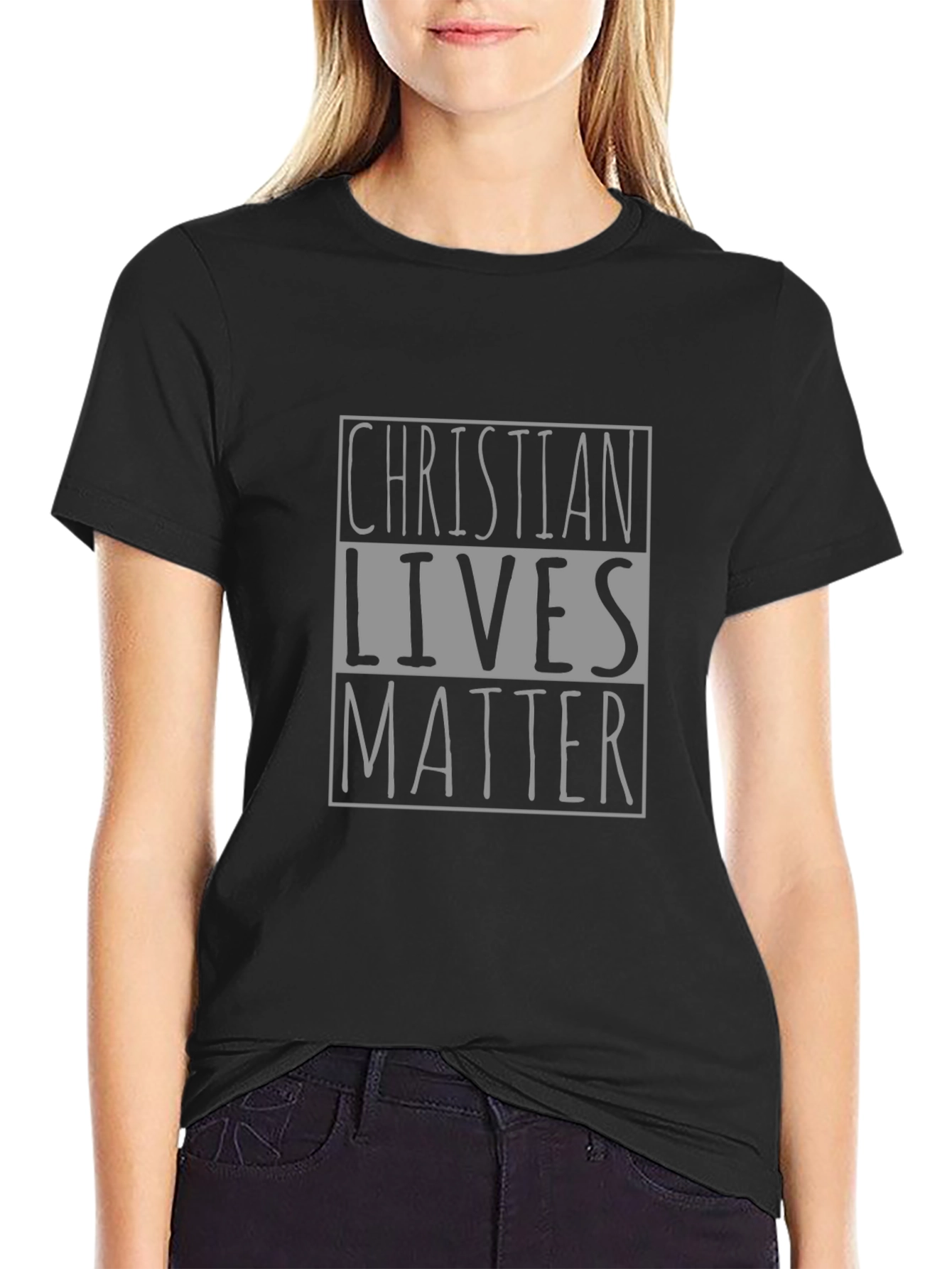 Christian Lives Matter Graphic Tee - Black