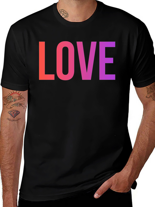 LOVE Graphic Tee - Gradient Word Design