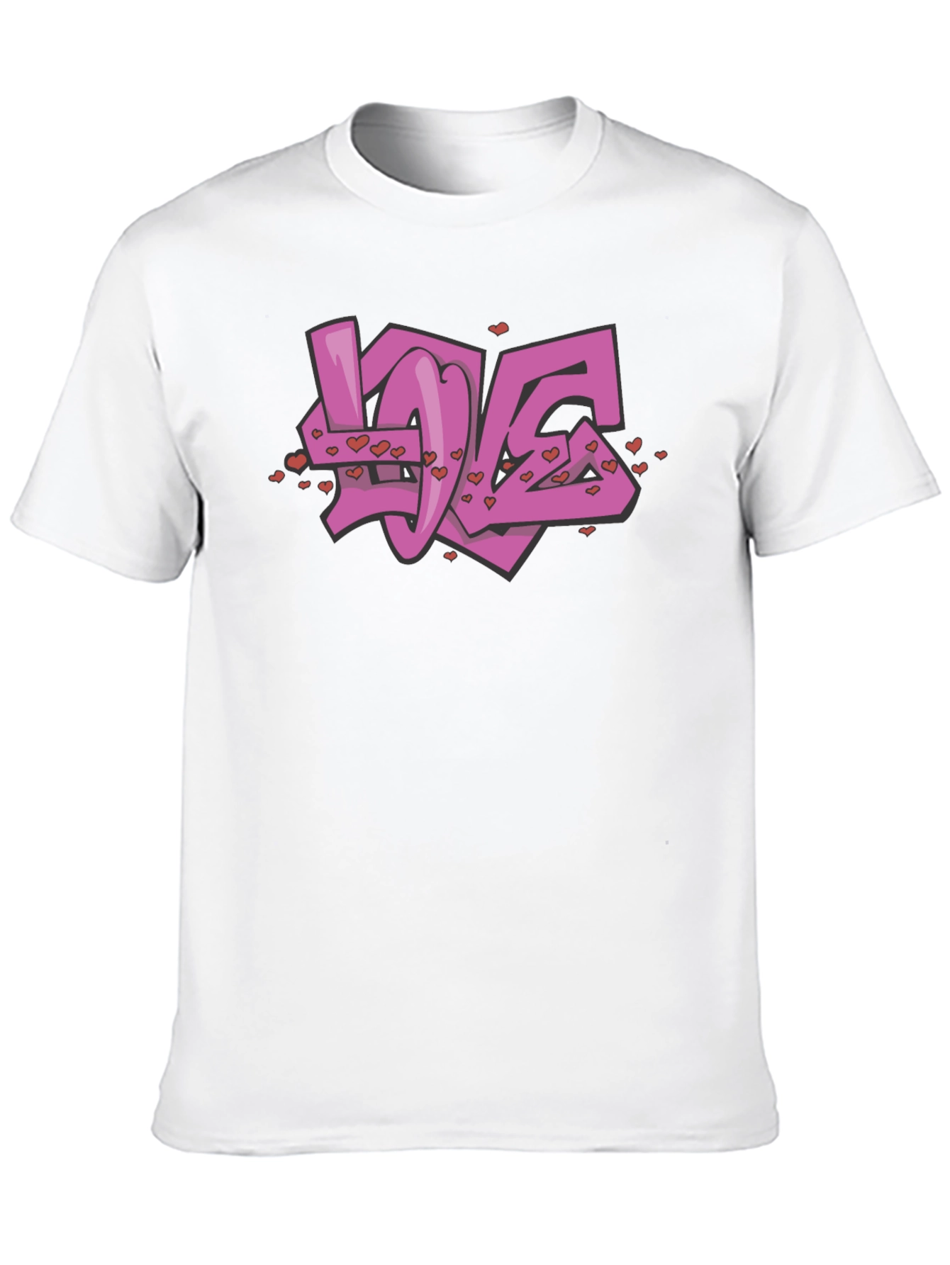 Love Graffiti Graphic Black T-Shirt