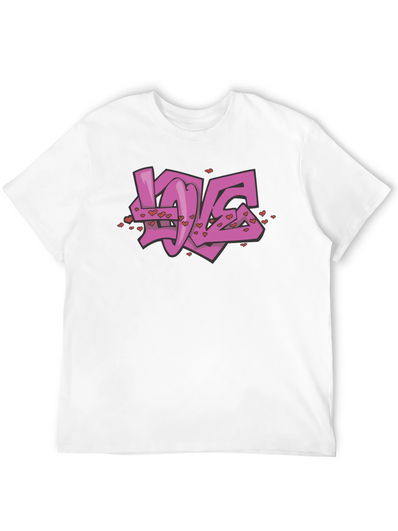 Love Graffiti Graphic Black T-Shirt