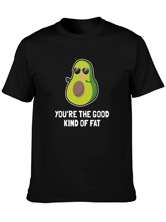 Funny Avocado Good Kind of Fat Black T-Shirt