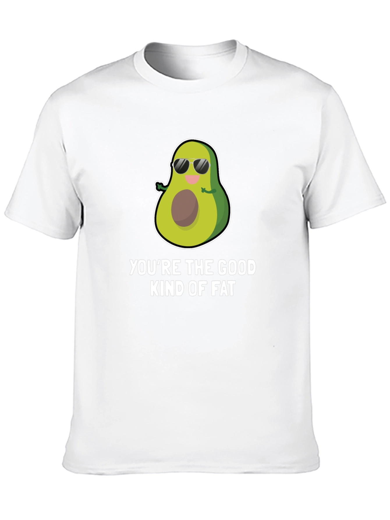 Funny Avocado Good Kind of Fat Black T-Shirt