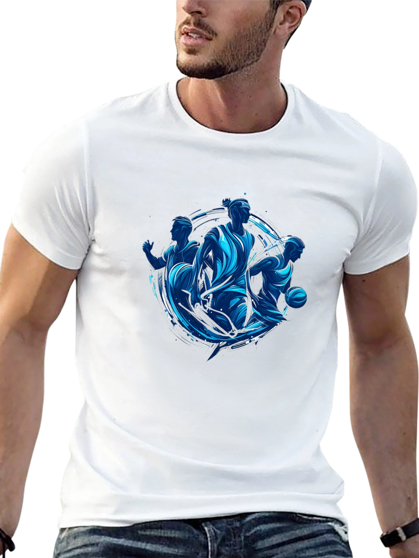 Basketball Player Graphic Black T-Shirt