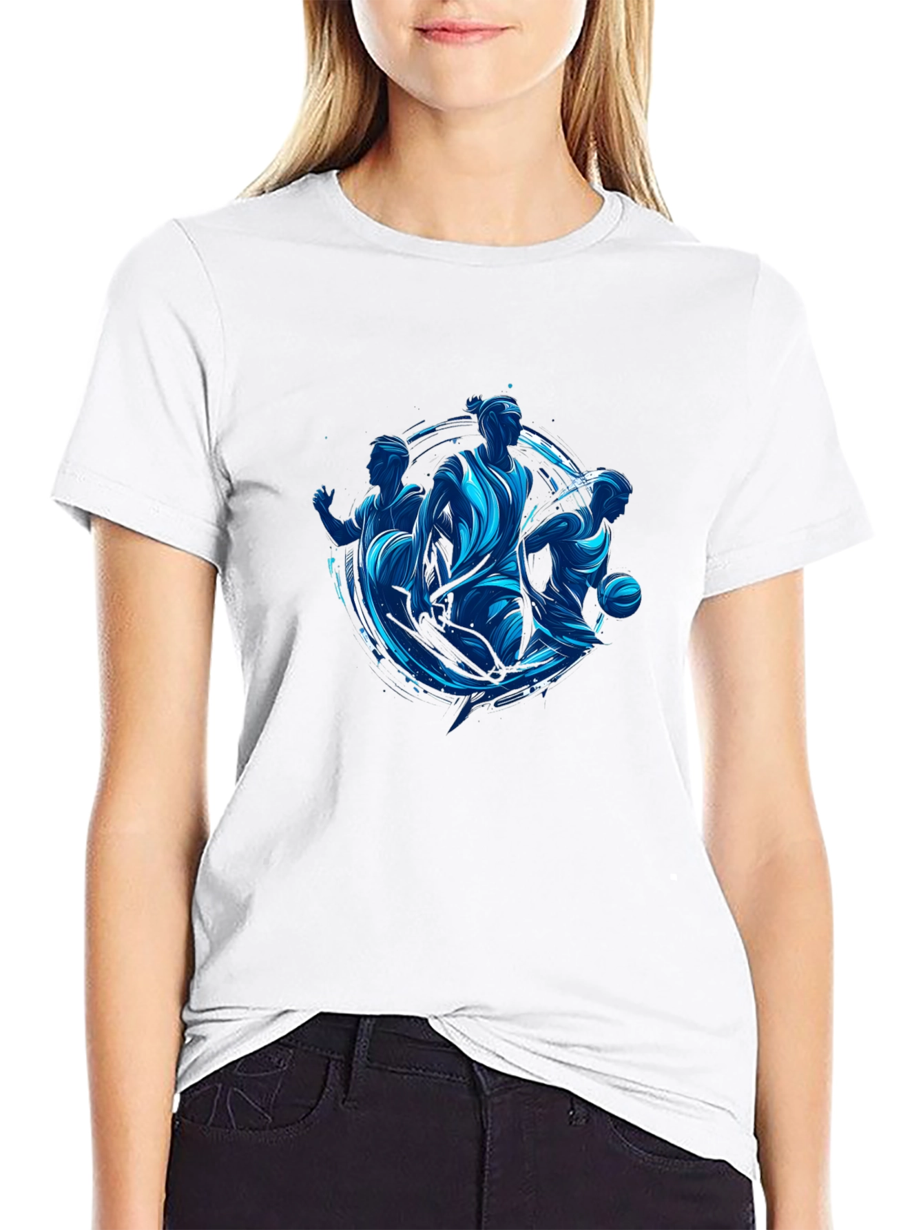 Basketball Player Graphic Black T-Shirt