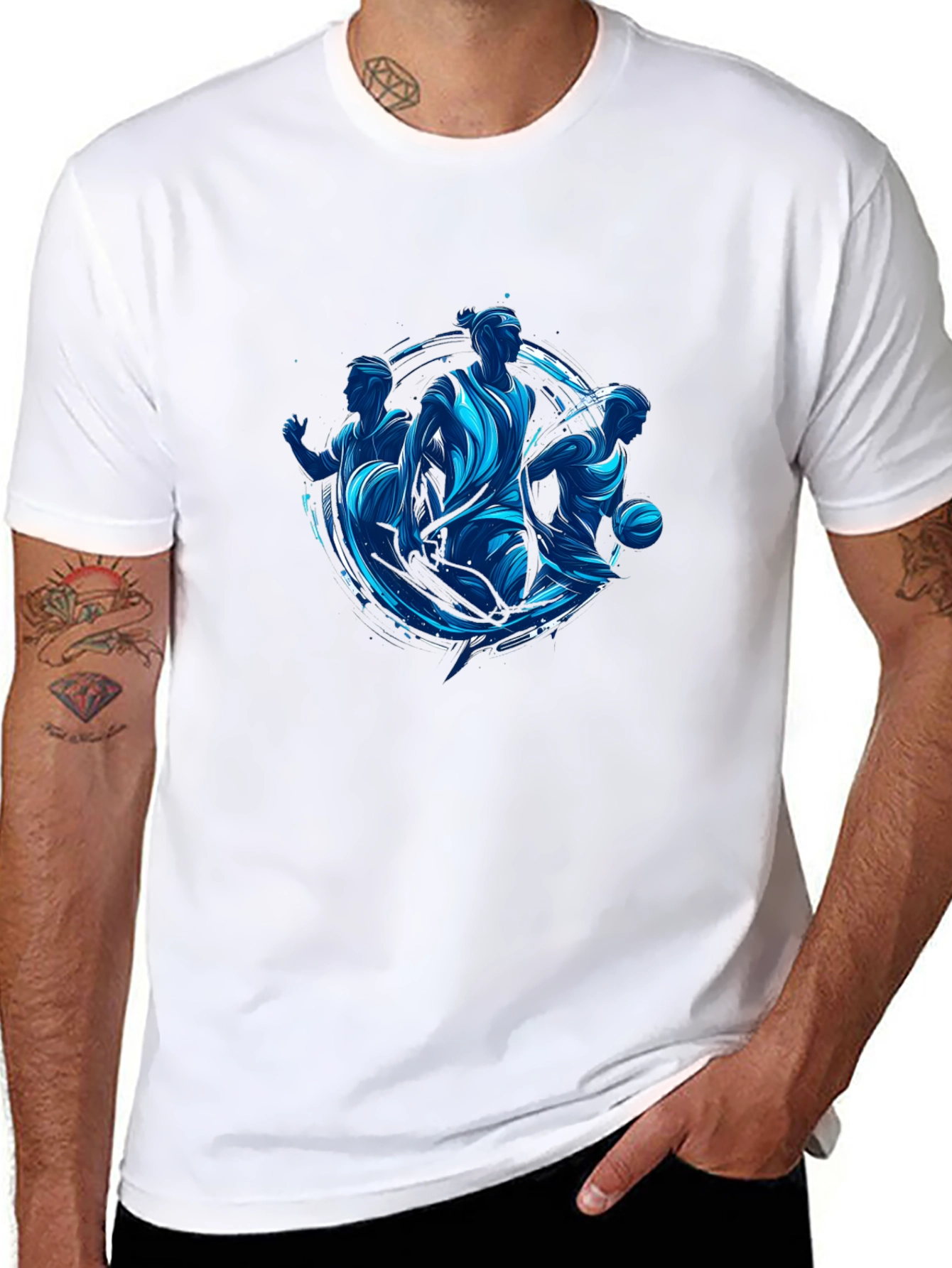 Basketball Player Graphic Black T-Shirt
