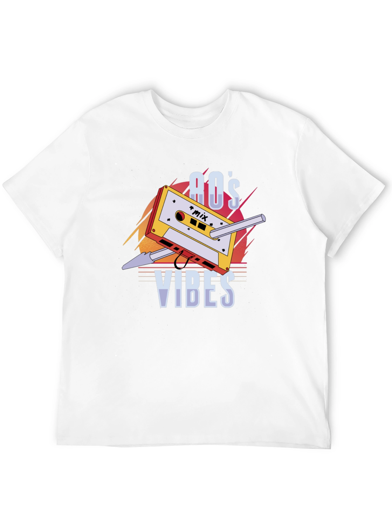 Retro 80s Vibes Cassette Tape Graphic T-Shirt