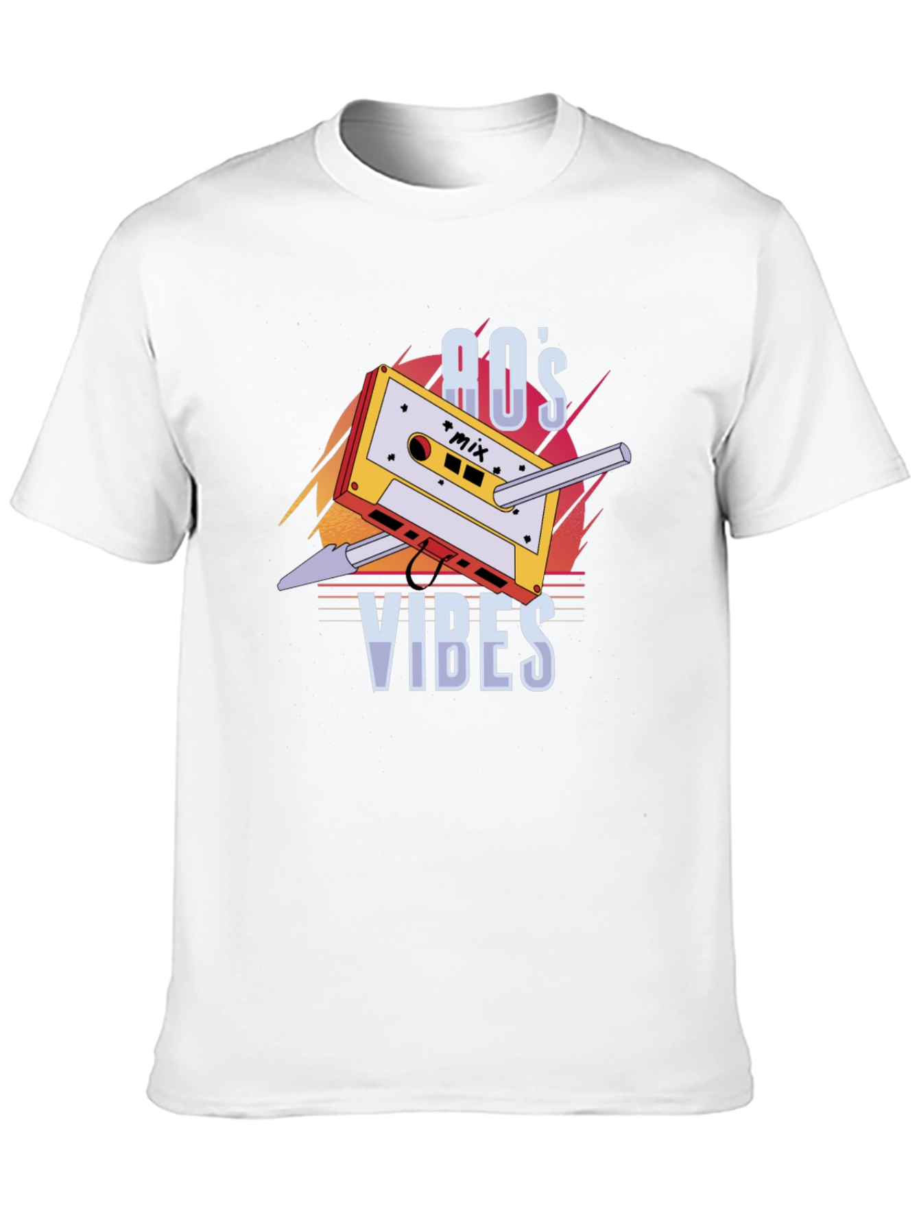 Retro 80s Vibes Cassette Tape Graphic T-Shirt