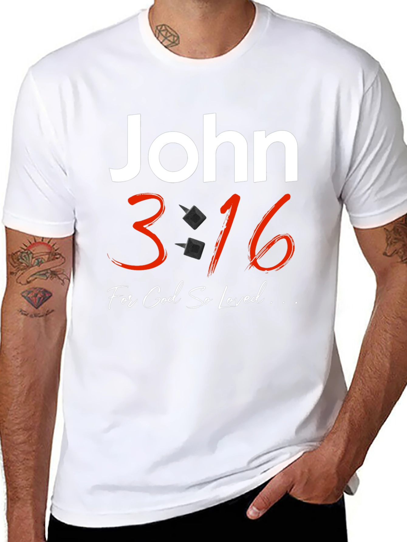 John 3:16 Graphic T-Shirt - Christian Faith Tee