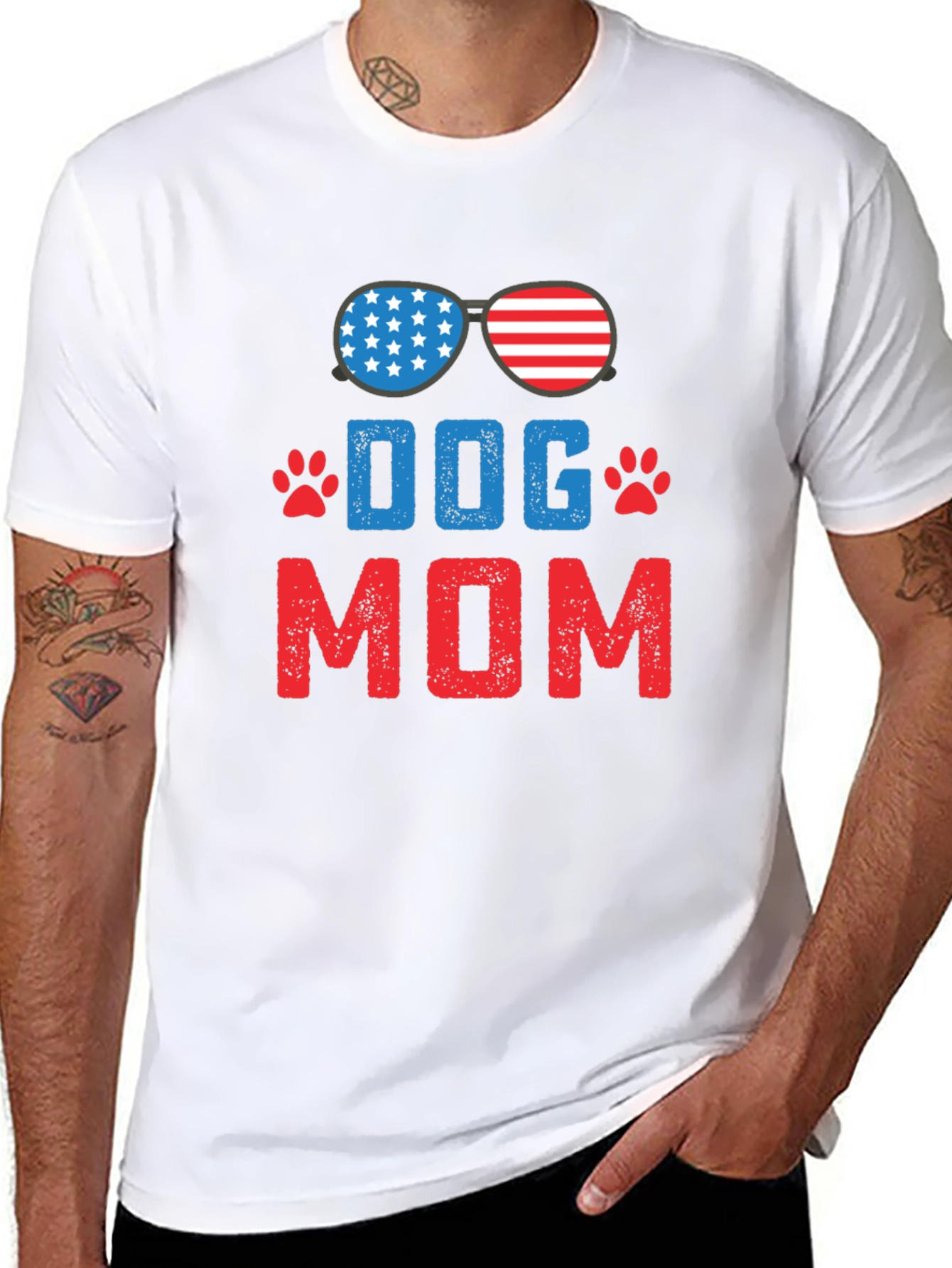 Dog Mom Patriotic T-Shirt