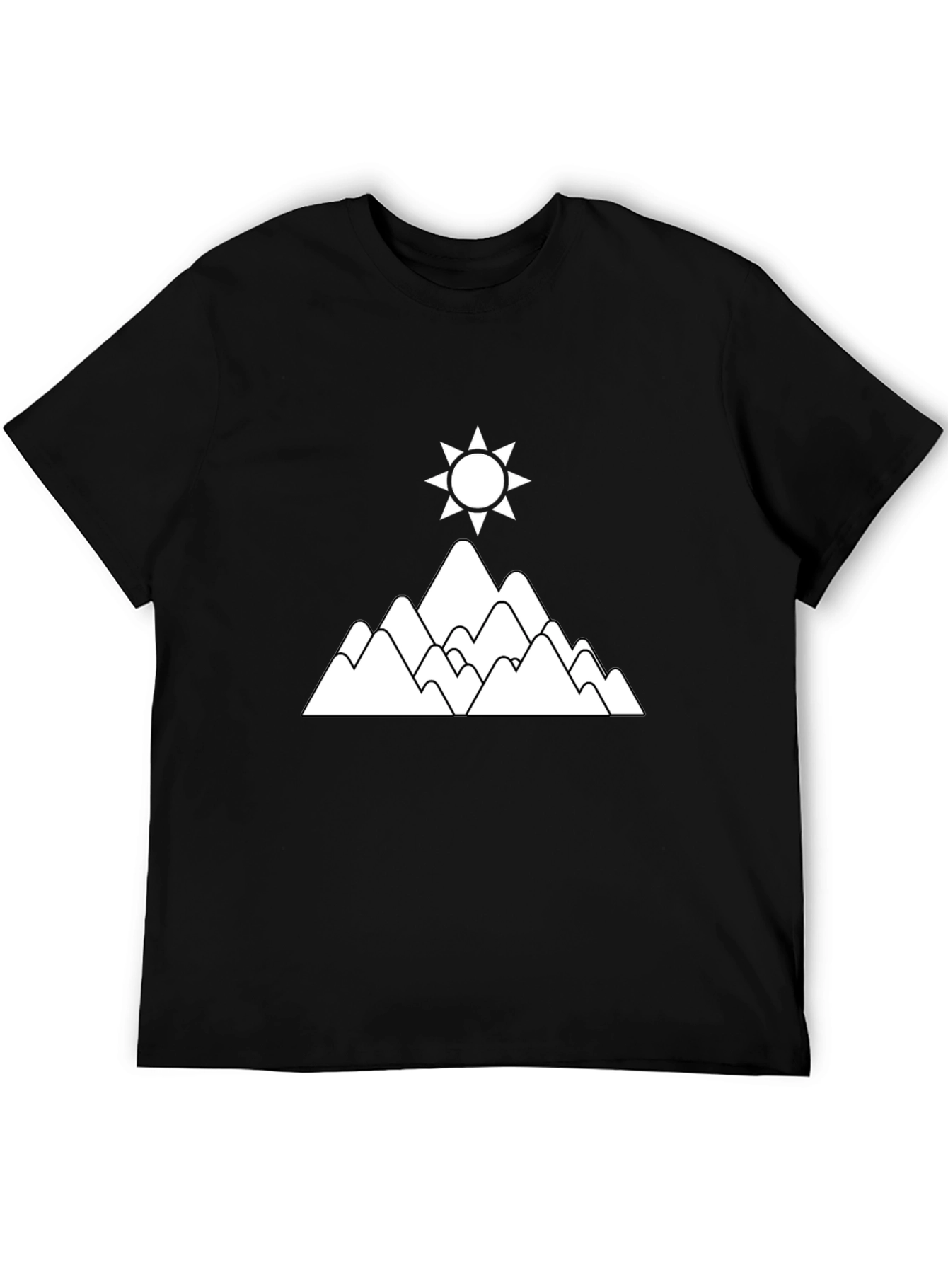 Mountain & Sun Graphic T-Shirt - Black