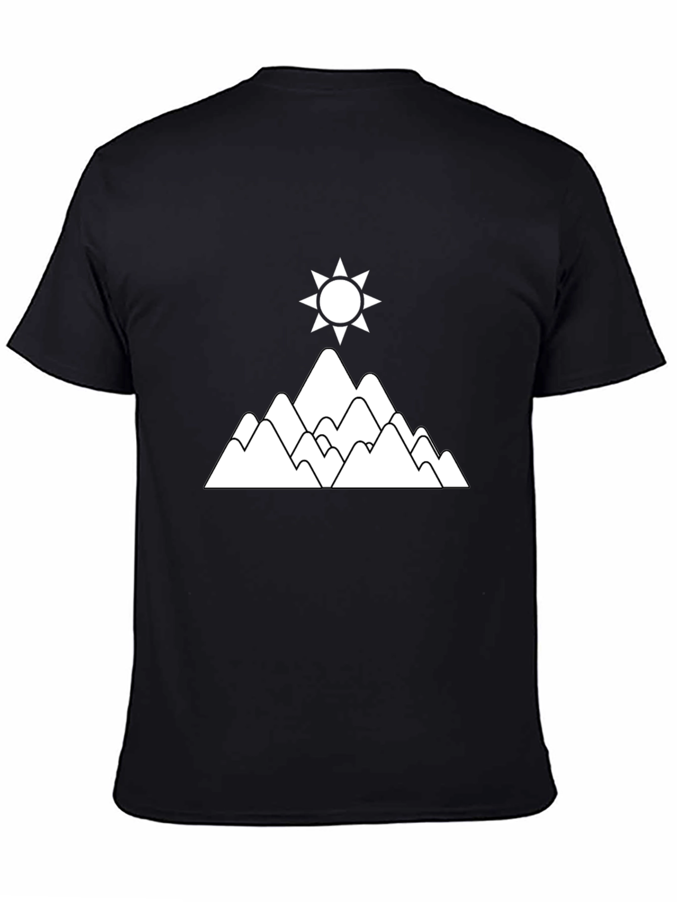 Mountain & Sun Graphic T-Shirt - Black