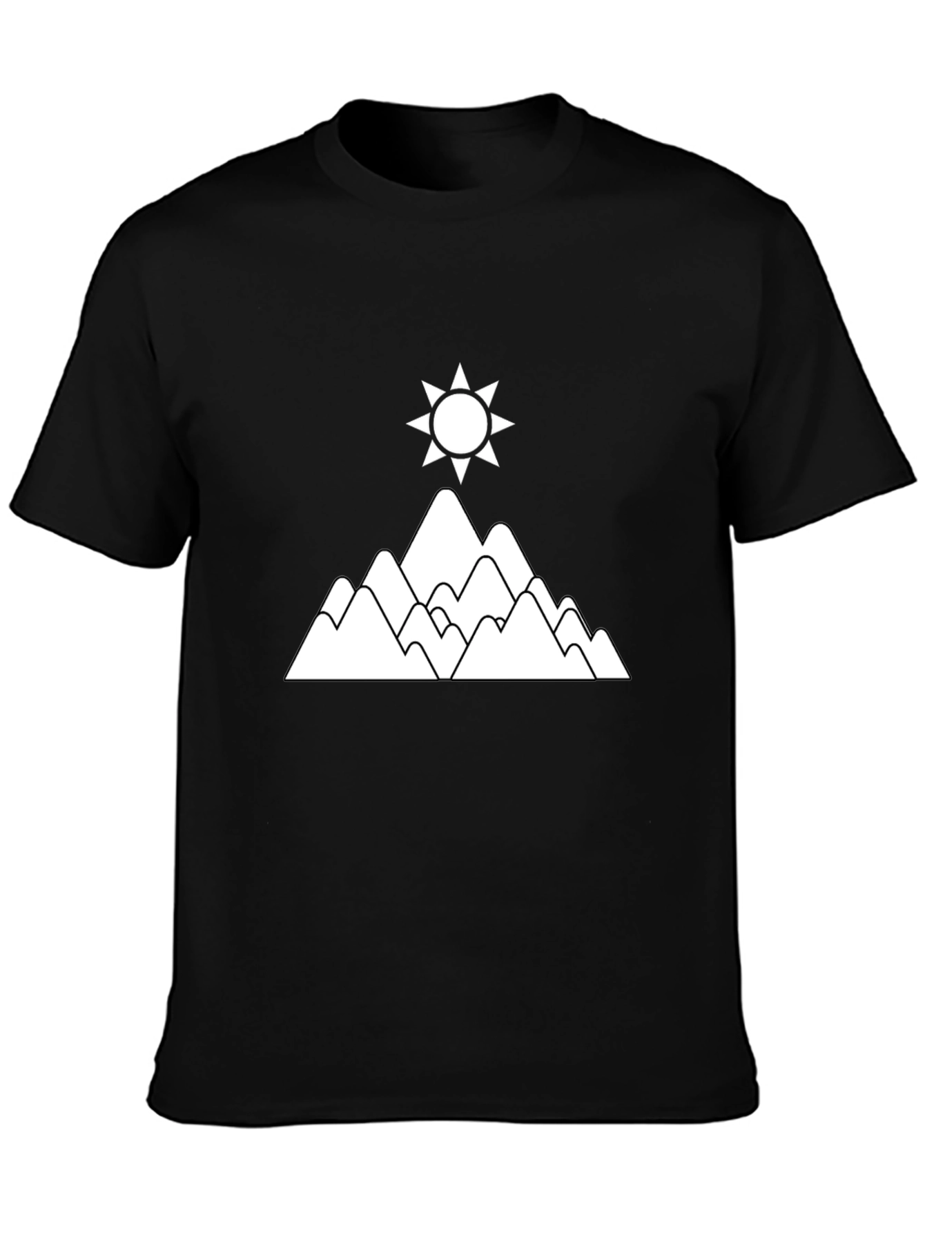 Mountain & Sun Graphic T-Shirt - Black