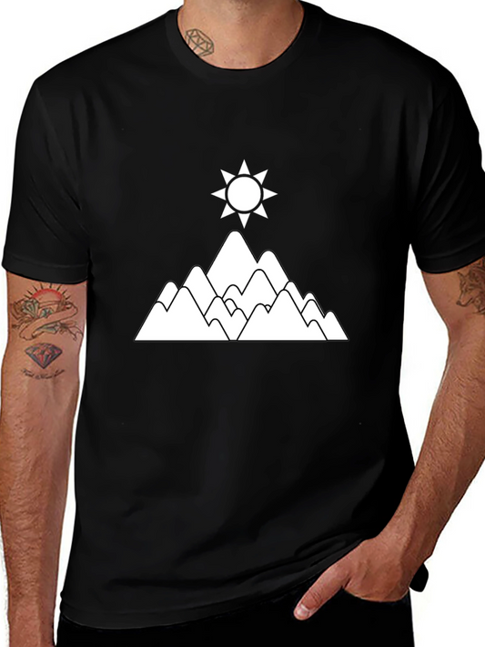 Mountain & Sun Graphic T-Shirt - Black