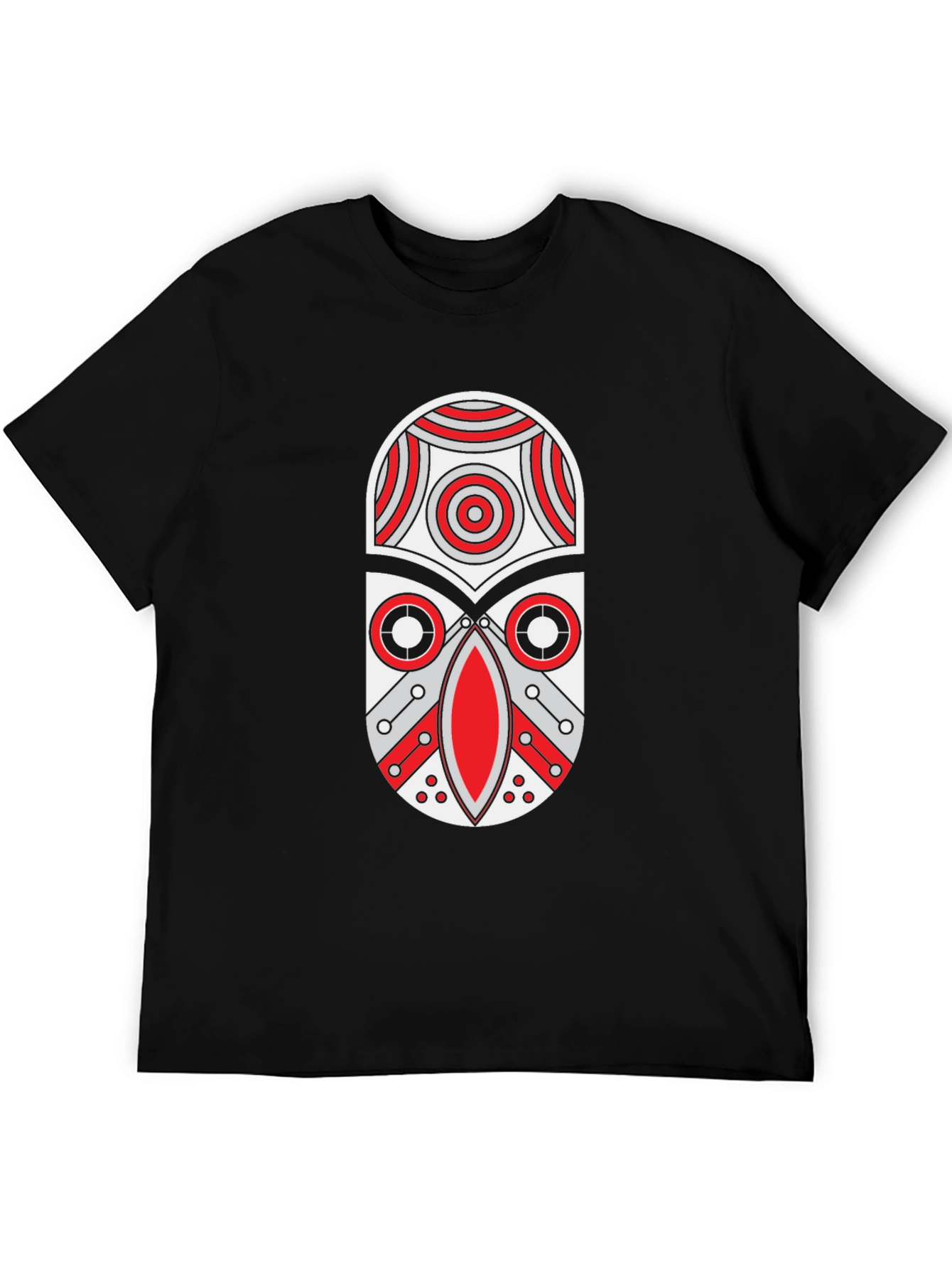 Tribal Mask Graphic Print T-Shirt