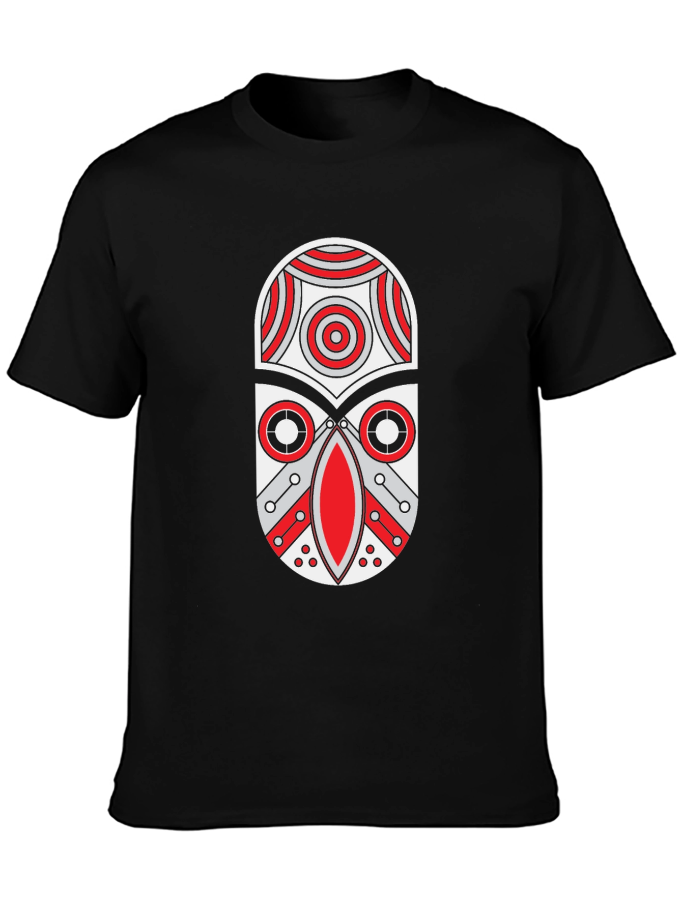 Tribal Mask Graphic Print T-Shirt