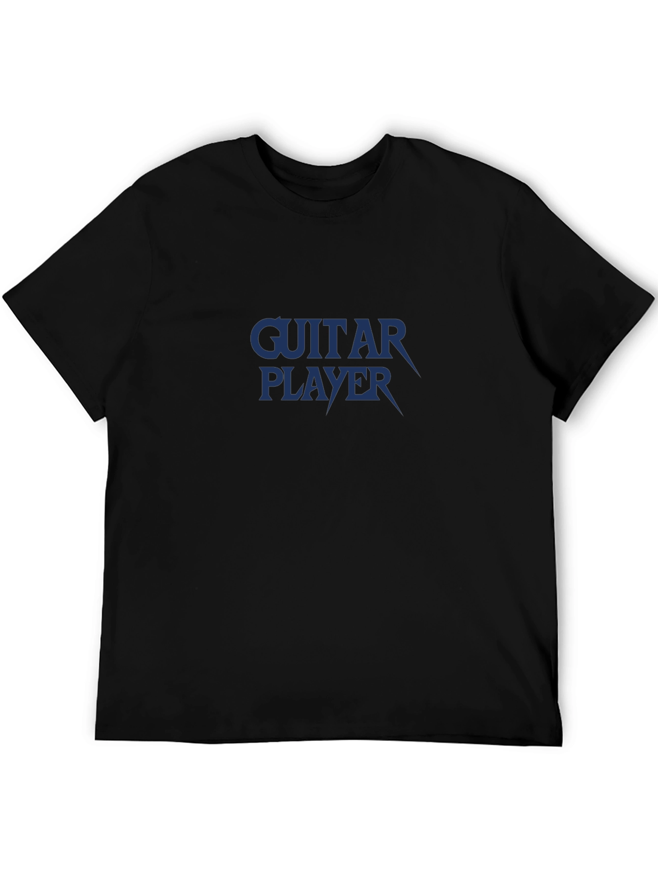 Guitar Player Graphic Tee - Black Cotton T-Shirt