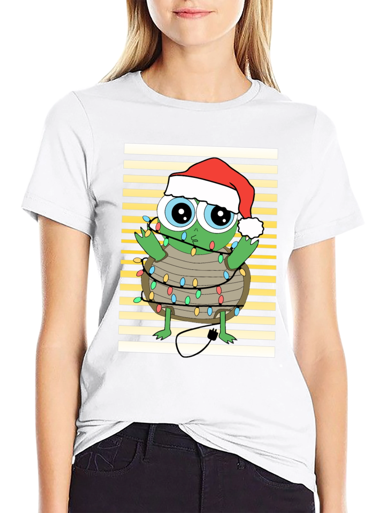 Festive Turtle Christmas Lights T-Shirt