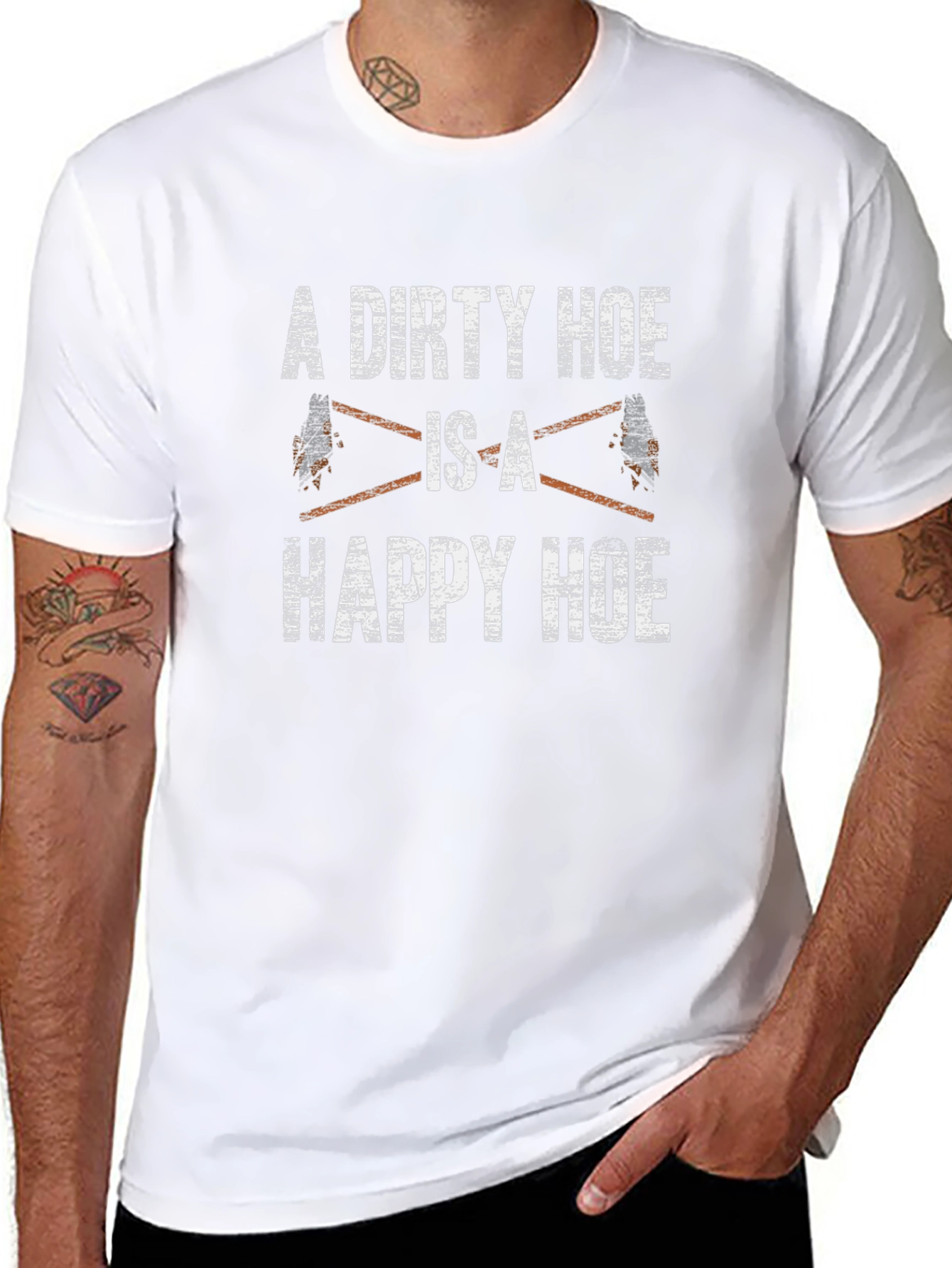 A Dirty Hoe is a Happy Hoe Black T-Shirt