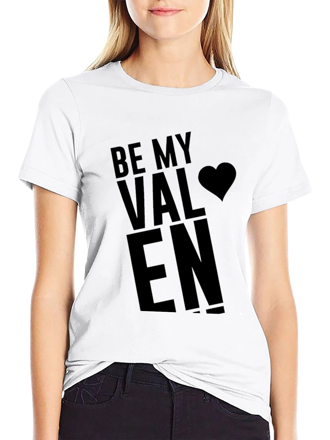 Be My Valentine Graphic Tee - Black Cotton T-Shirt