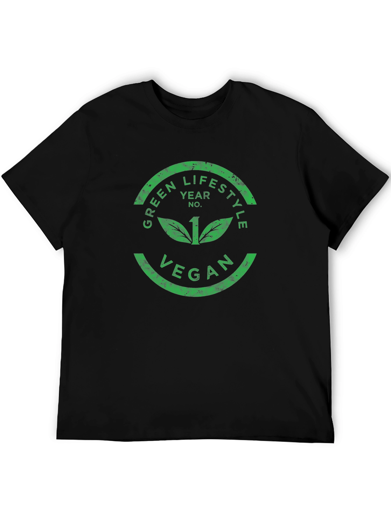 Green Lifestyle Vegan Black Graphic Tee